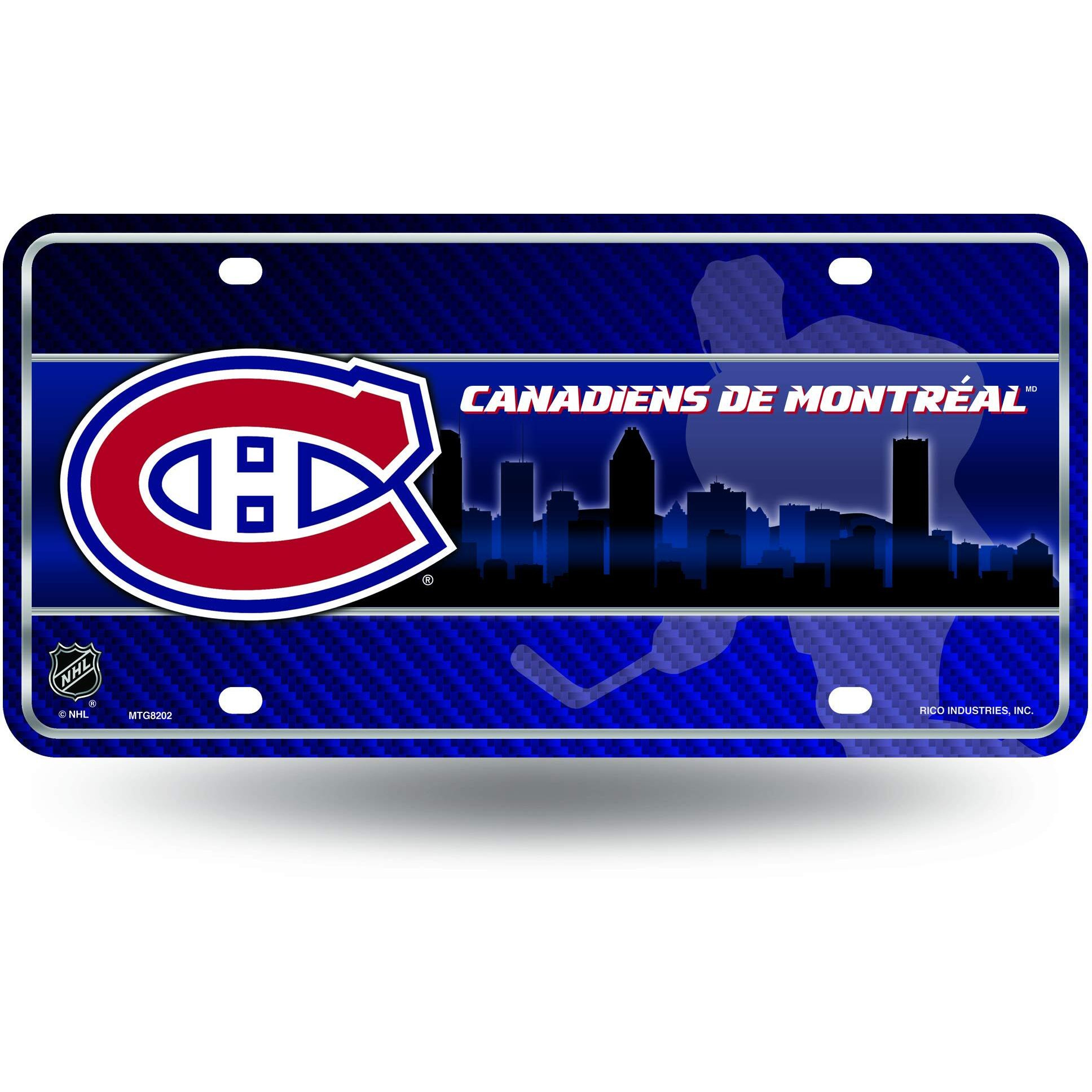Rico Industries Metal License Plate Tag, Montreal Canadiens , 6 X 11.5-Inches