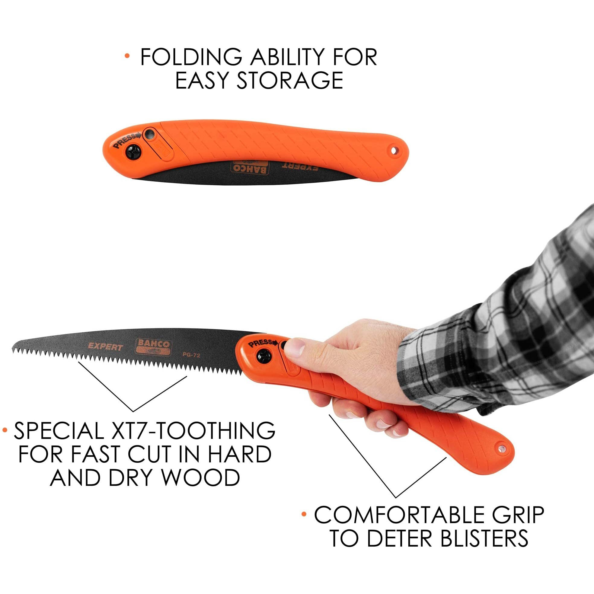 Bahco Pg72 Pg-72 Folding Pruning Saw