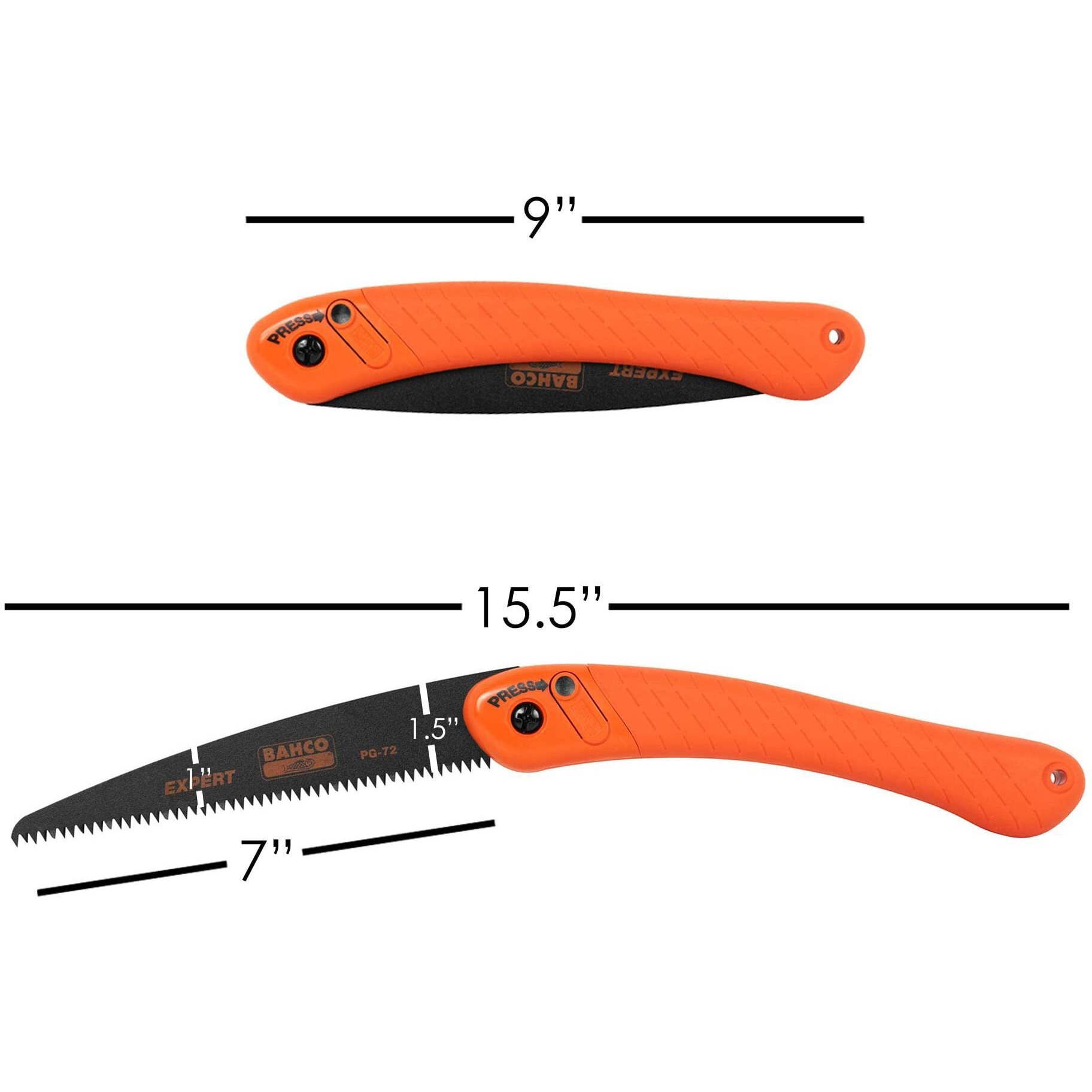 Bahco Pg72 Pg-72 Folding Pruning Saw