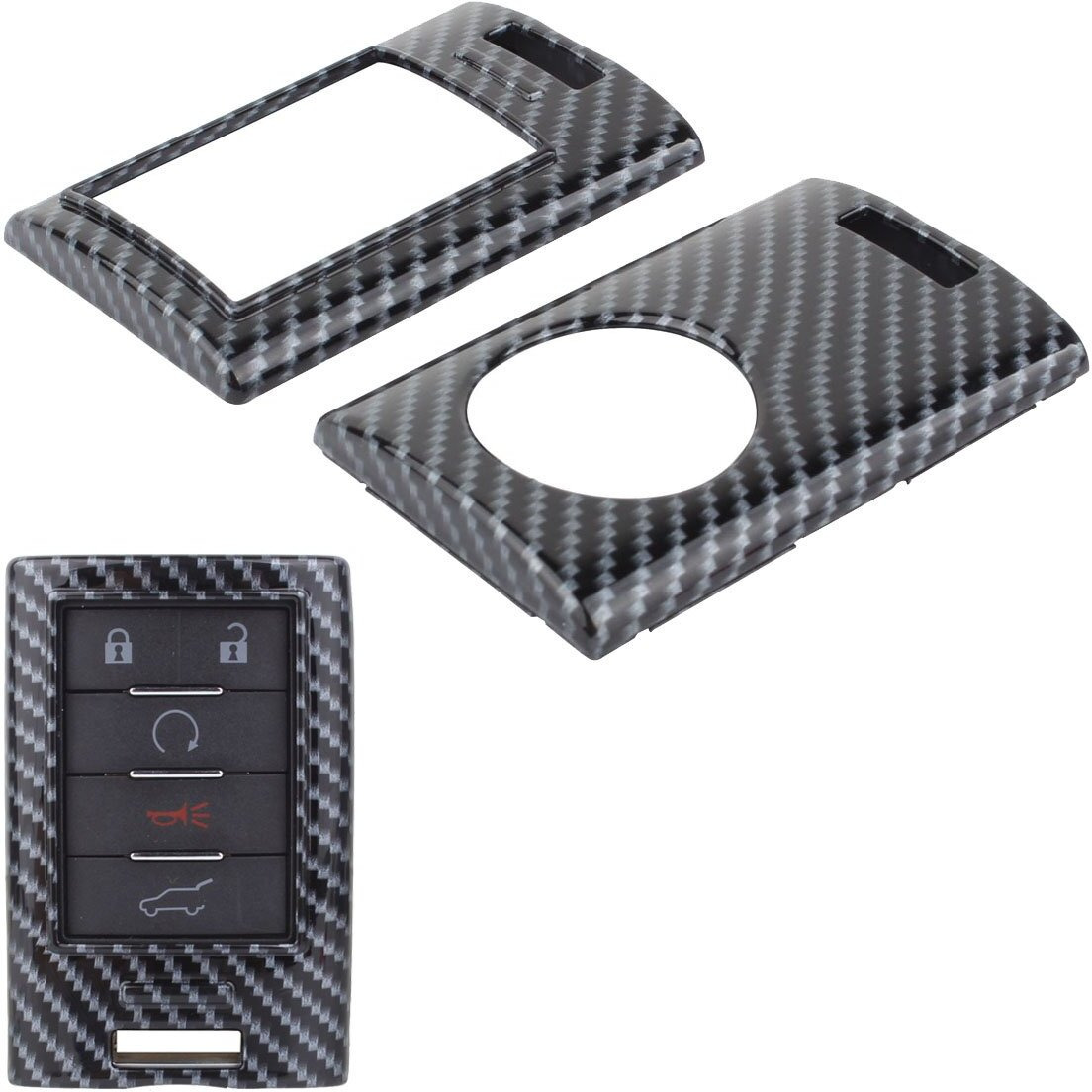 Tomall Carbon Fiber Replacement Key Fob Shell For Cadillac Ats Cts Dts Xts Srx Escalade
