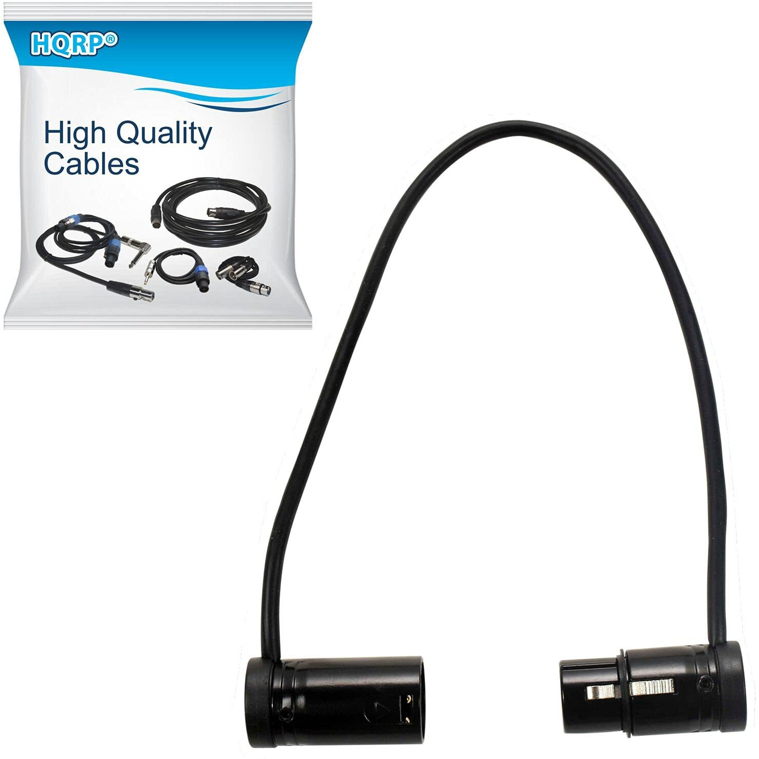 Hqrp 3-Pin Xlr Female To 3-Pin Xlr Male Adjustable-Angle Low-Profile Cable Compatible With Sound Devices 302, 552, 633, 688, 788T Mixer/Recorder