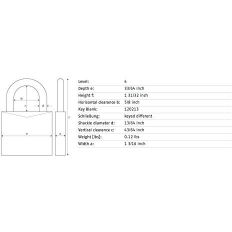Abus 64Ti/30 Titalium Aluminum Alloy Padlock, Keyed Alike, Pack Of 2