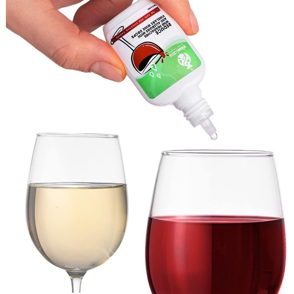 Vinelabs Sulfite Removing Wine Drops - 2Pk - Odorless And Tasteless Purifier For Red And White Wines, Natural Headache Reducer, Made In The Usa