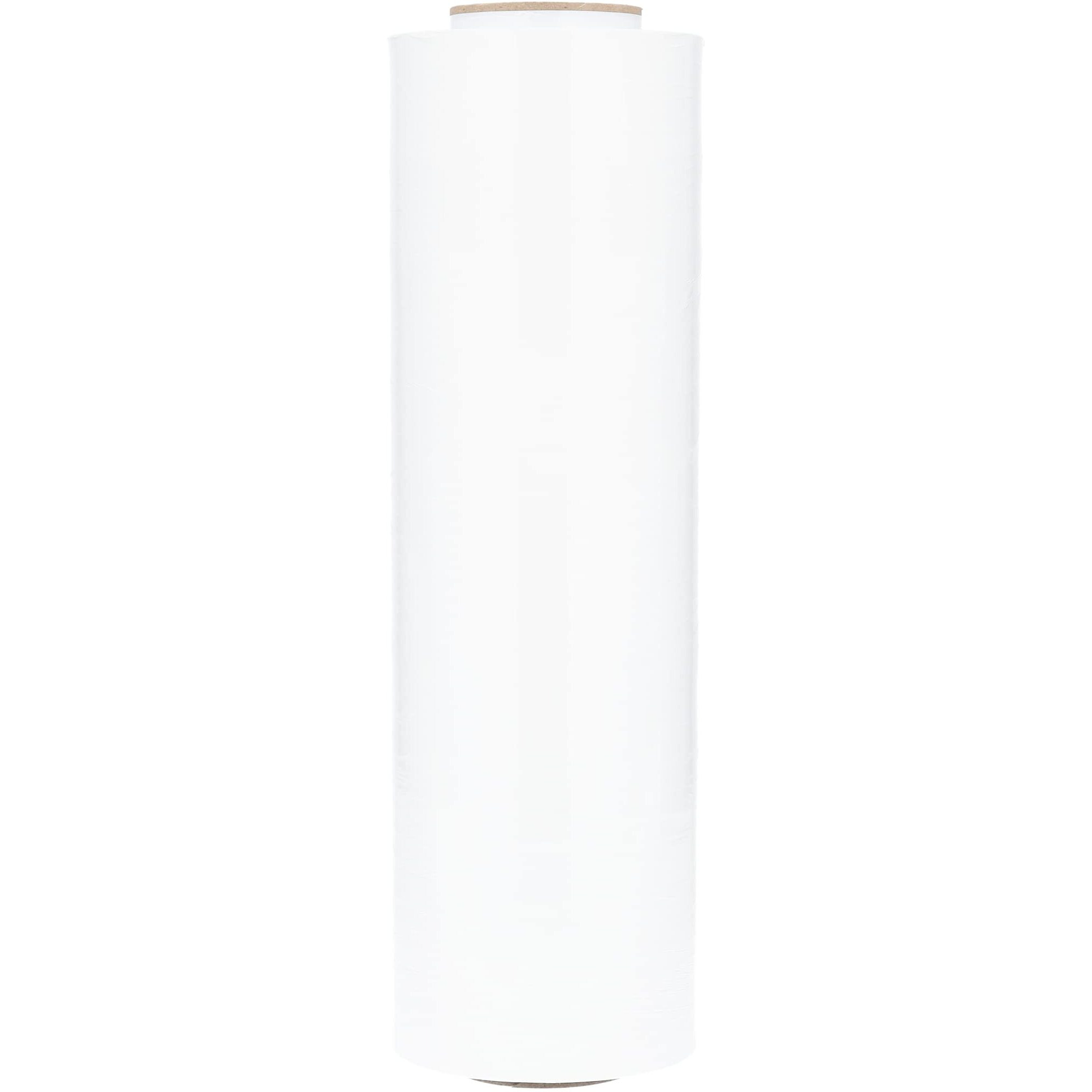 Psbm White Stretch Wrap, 1 Pack, 18 Inch X 1500 Feet, 80 Gauge, Plastic Cling Dark Color Hand Stretch Film Rolls For Packaging Moving Packing Pallets