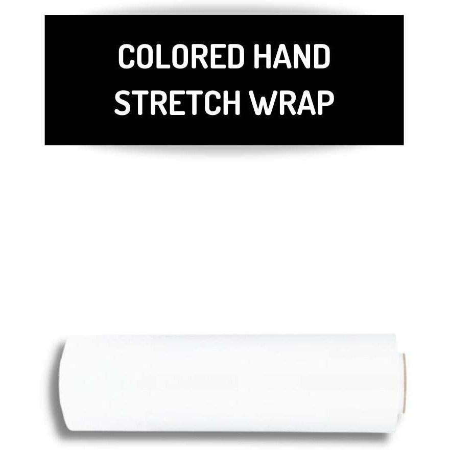 Psbm White Stretch Wrap, 1 Pack, 18 Inch X 1500 Feet, 80 Gauge, Plastic Cling Dark Color Hand Stretch Film Rolls For Packaging Moving Packing Pallets