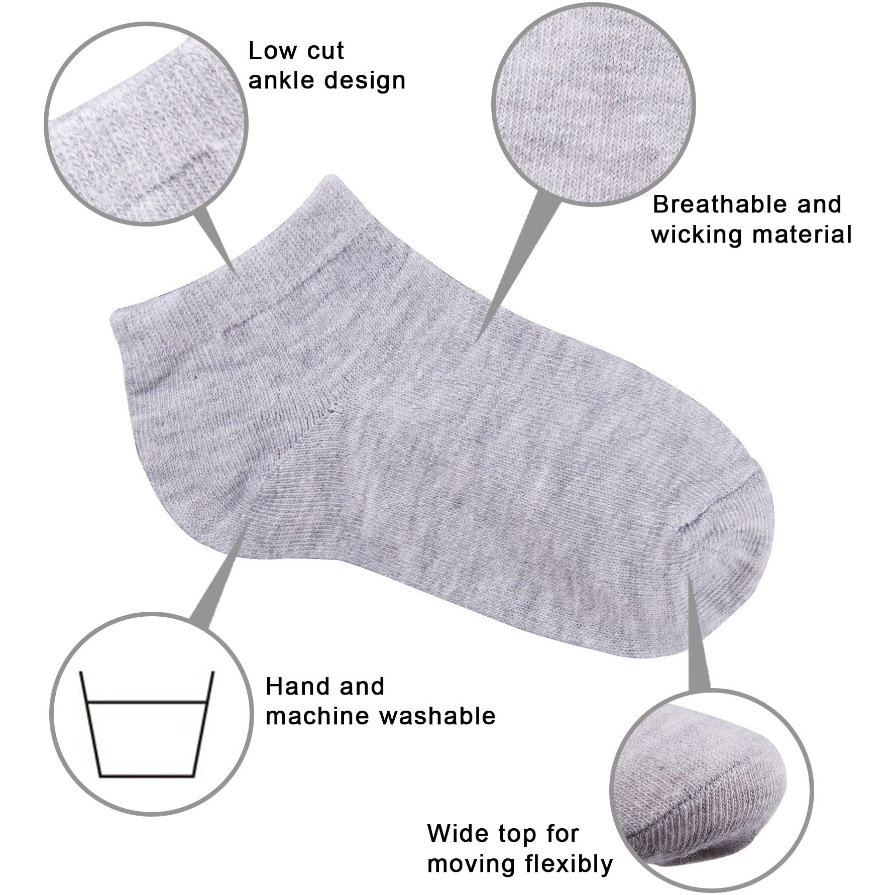 Duufin 25 Pairs Toddler Ankle Socks Low Cut Kids Half Cushion Socks Low Rise Ankle Socks For Boys And Girls, 8-10X