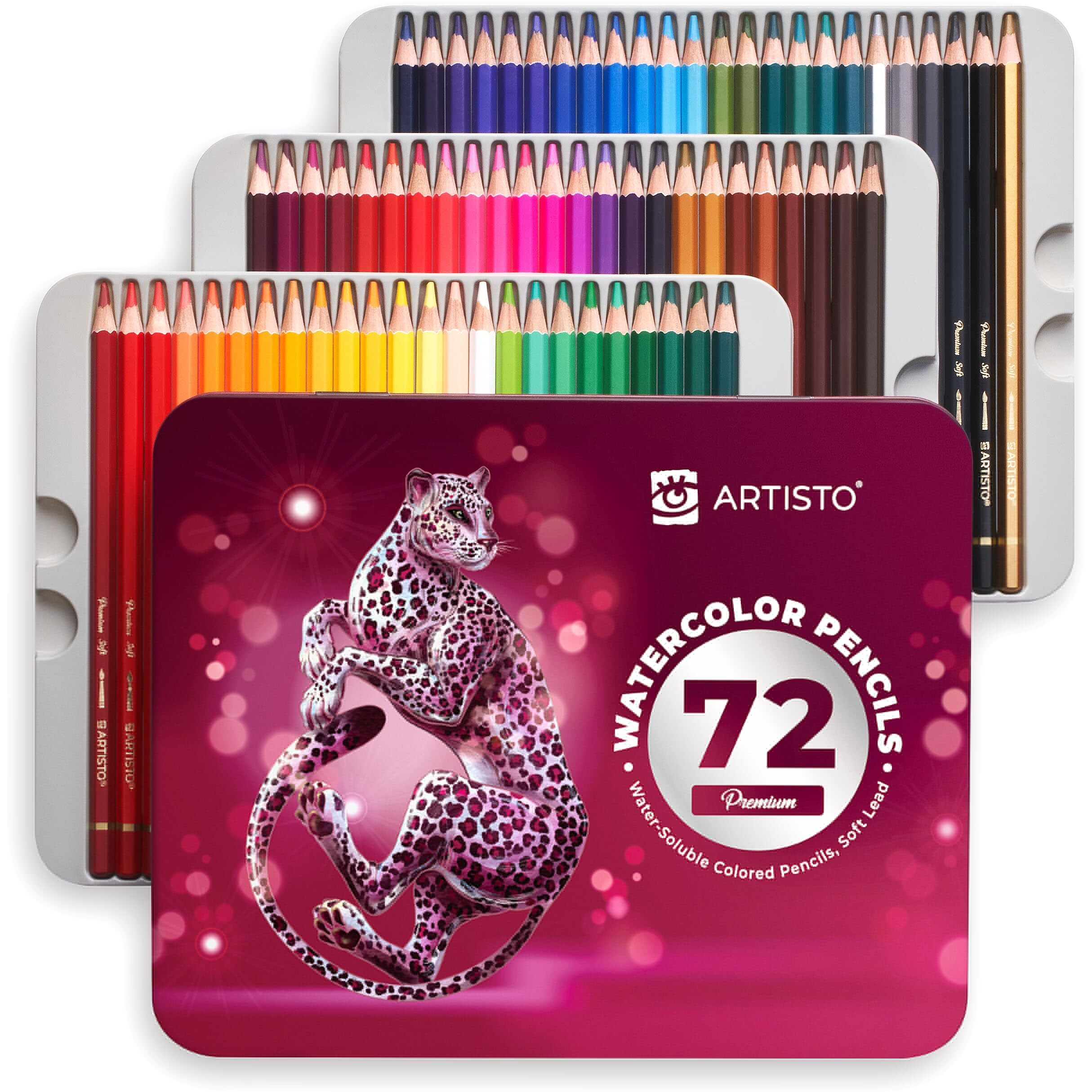 Artisto Premium Watercolor Pencils | Set Of 72, Quality 3.5Mm Soft Core Leads, Water-Soluble Pencils, Perfect For Beginner & Advanced Artists