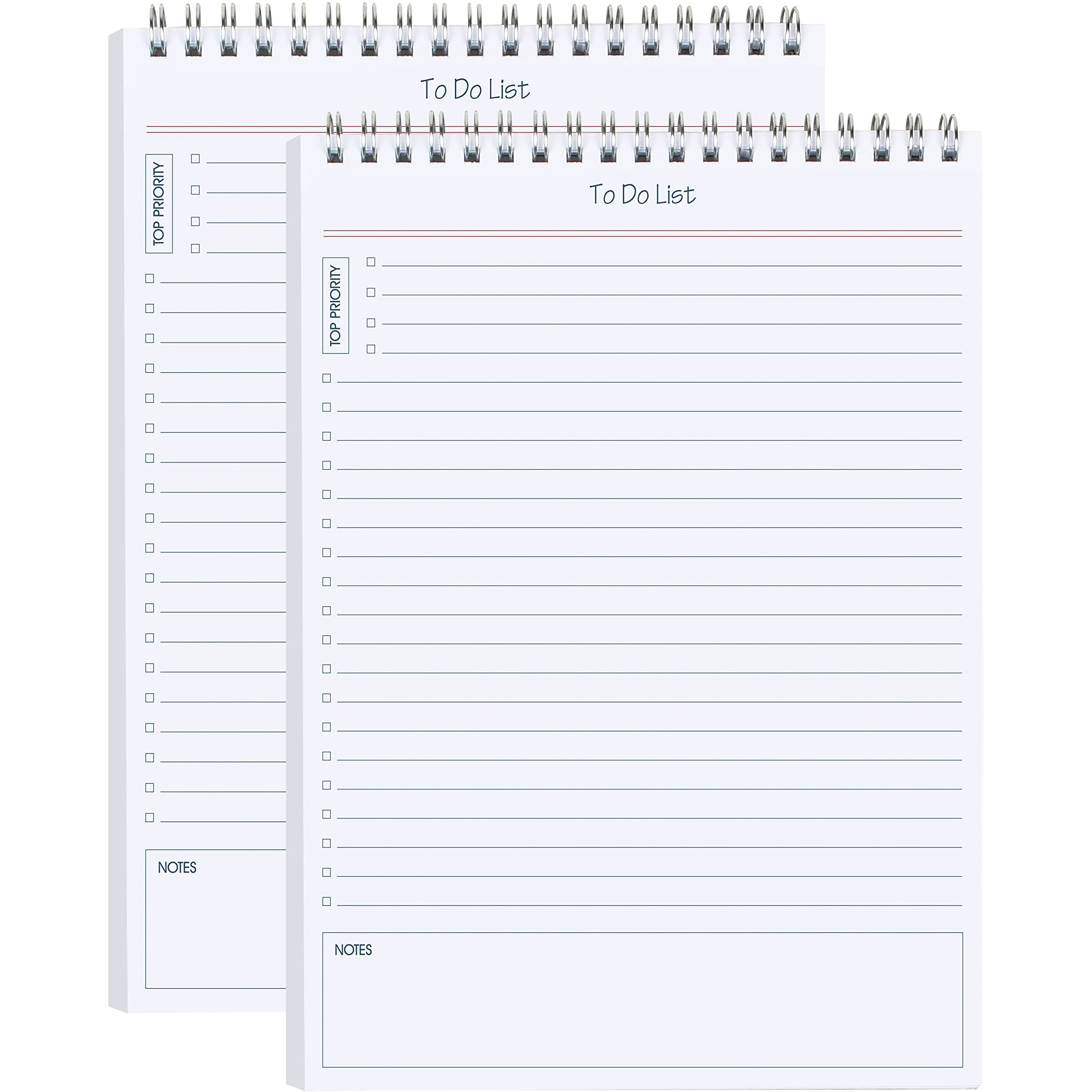 To Do List Notepad Big 2Pcs/Set - Daily Planner Notepad Undated 50 Sheets Tear Off, 8" X 11" Planning Pad Checklist Productivity Note Pad For Work And Personal Organized
