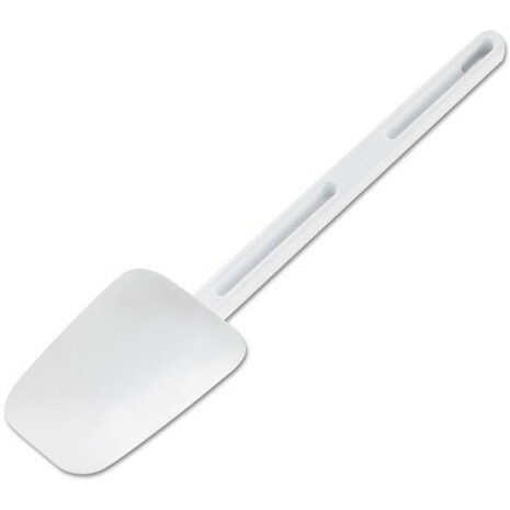 Rubbermaid Commercial Spoon-Shaped Spatula, 13 1/2 In, White - Includes One Each.