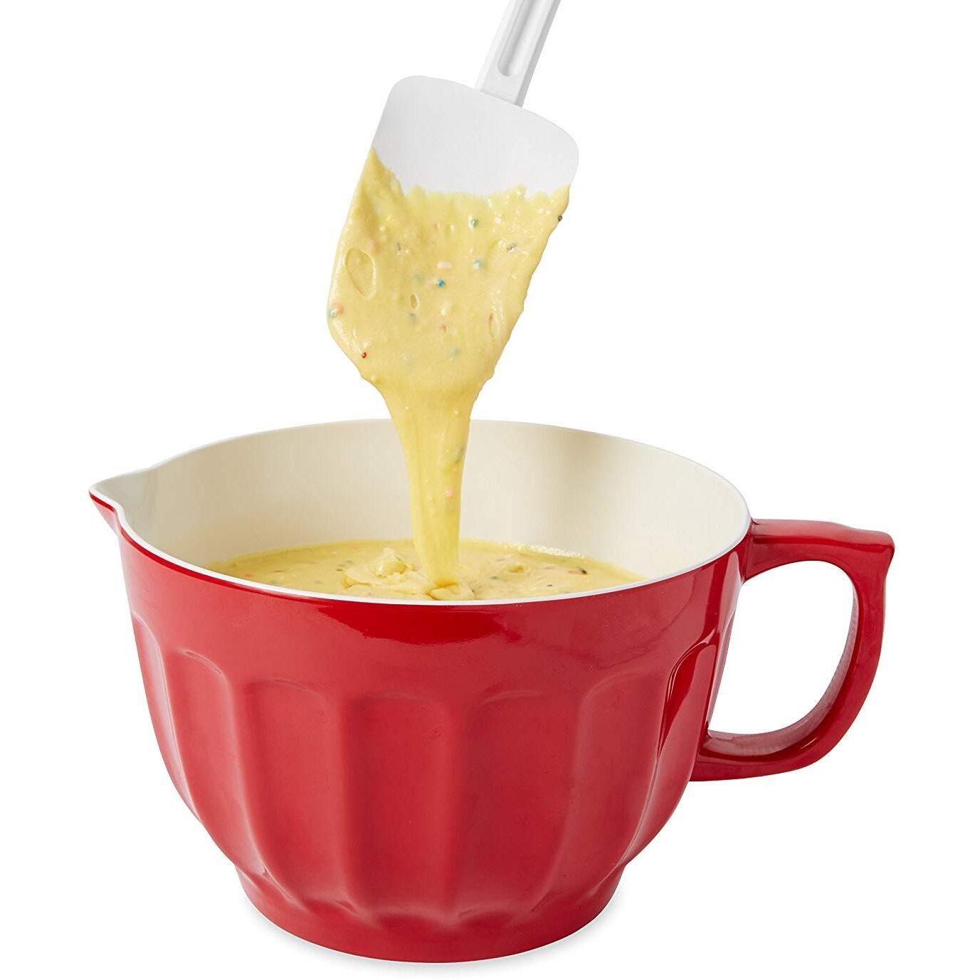 Rubbermaid Commercial Spoon-Shaped Spatula, 13 1/2 In, White - Includes One Each.