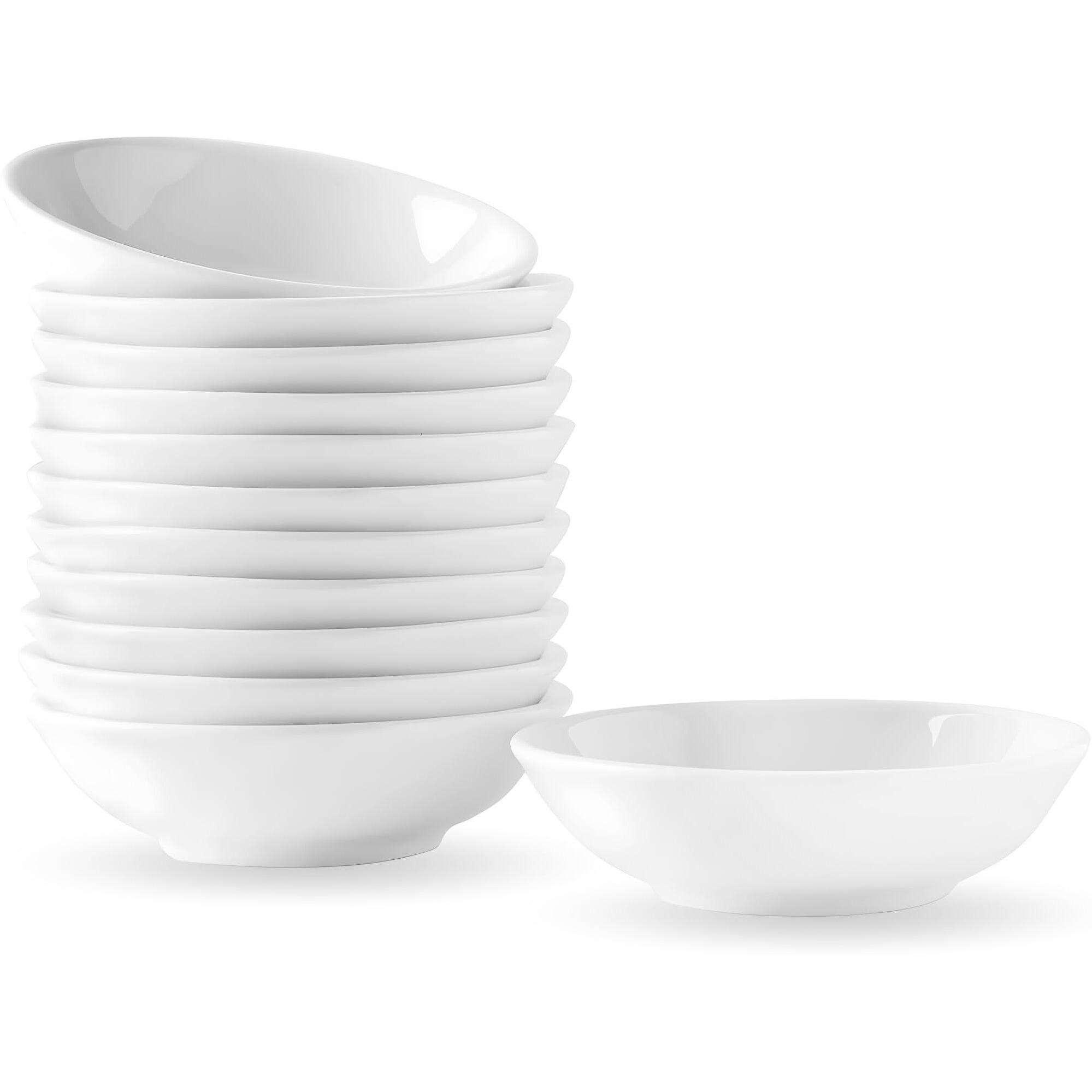 Uibfcwn Sauce Dish Dipping Bowls, 12 Pack Ceramic Dip Bowls Set, 1.2 Oz Soy Sauce Dish, White Dipping Bowls Bulk, Asian Sauce Bowls For Ketchup, Bbq, Condiments, Appetizer