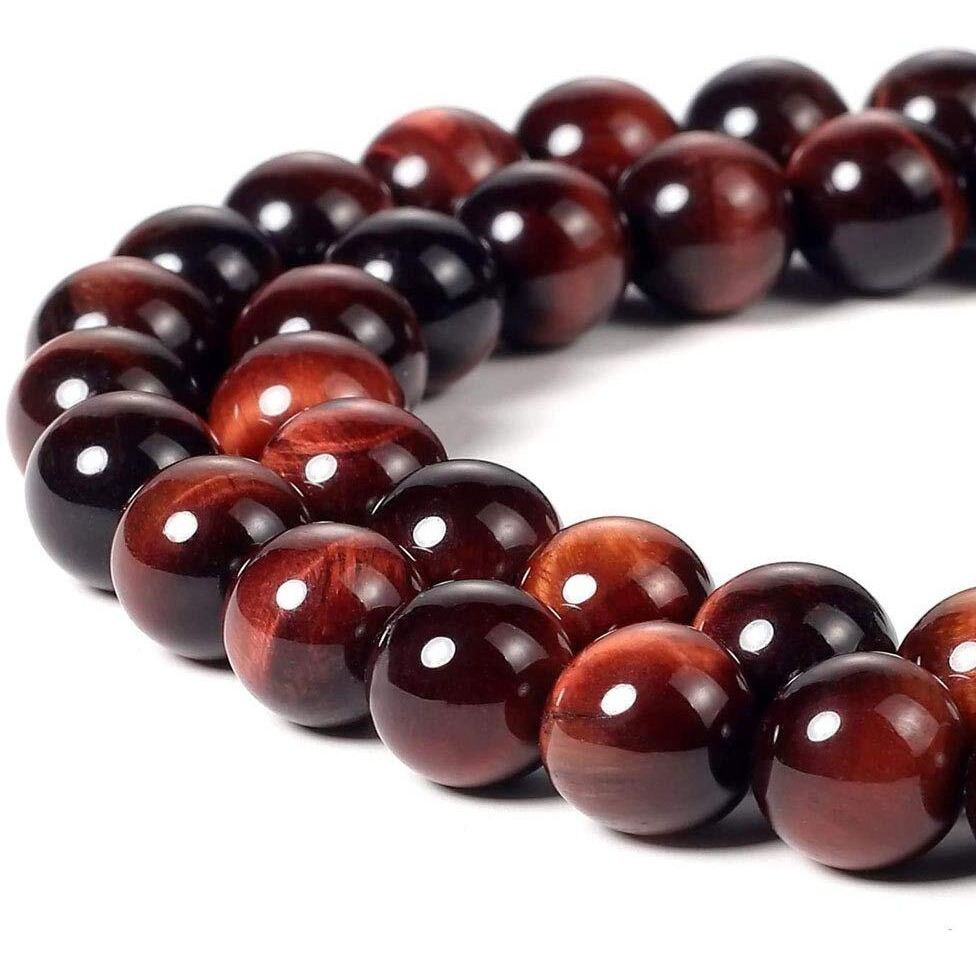 Genuine Red Tiger Eye Beads For Jewelry Making Gemstone Semi Precious Stone Round 10Mm Strand 15&quot(36-38Pcs)