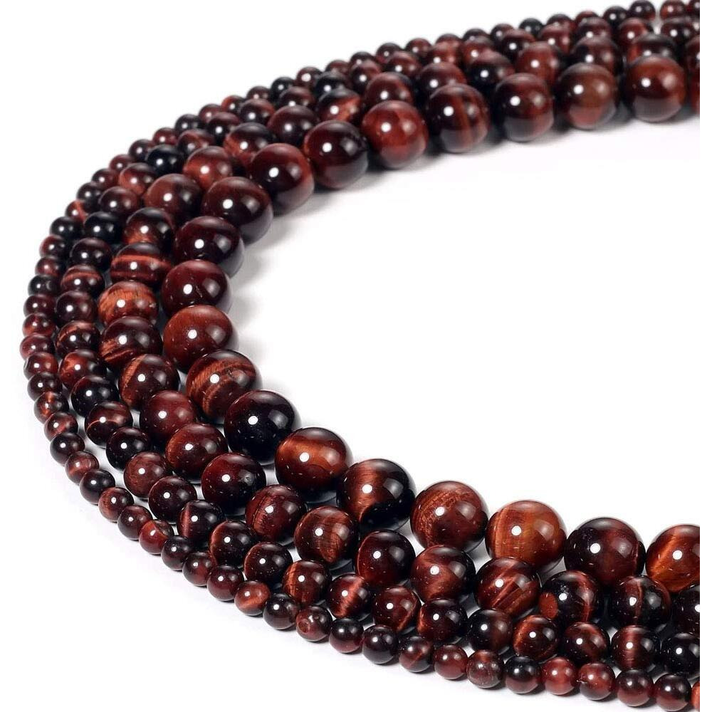 Genuine Red Tiger Eye Beads For Jewelry Making Gemstone Semi Precious Stone Round 10Mm Strand 15&quot(36-38Pcs)