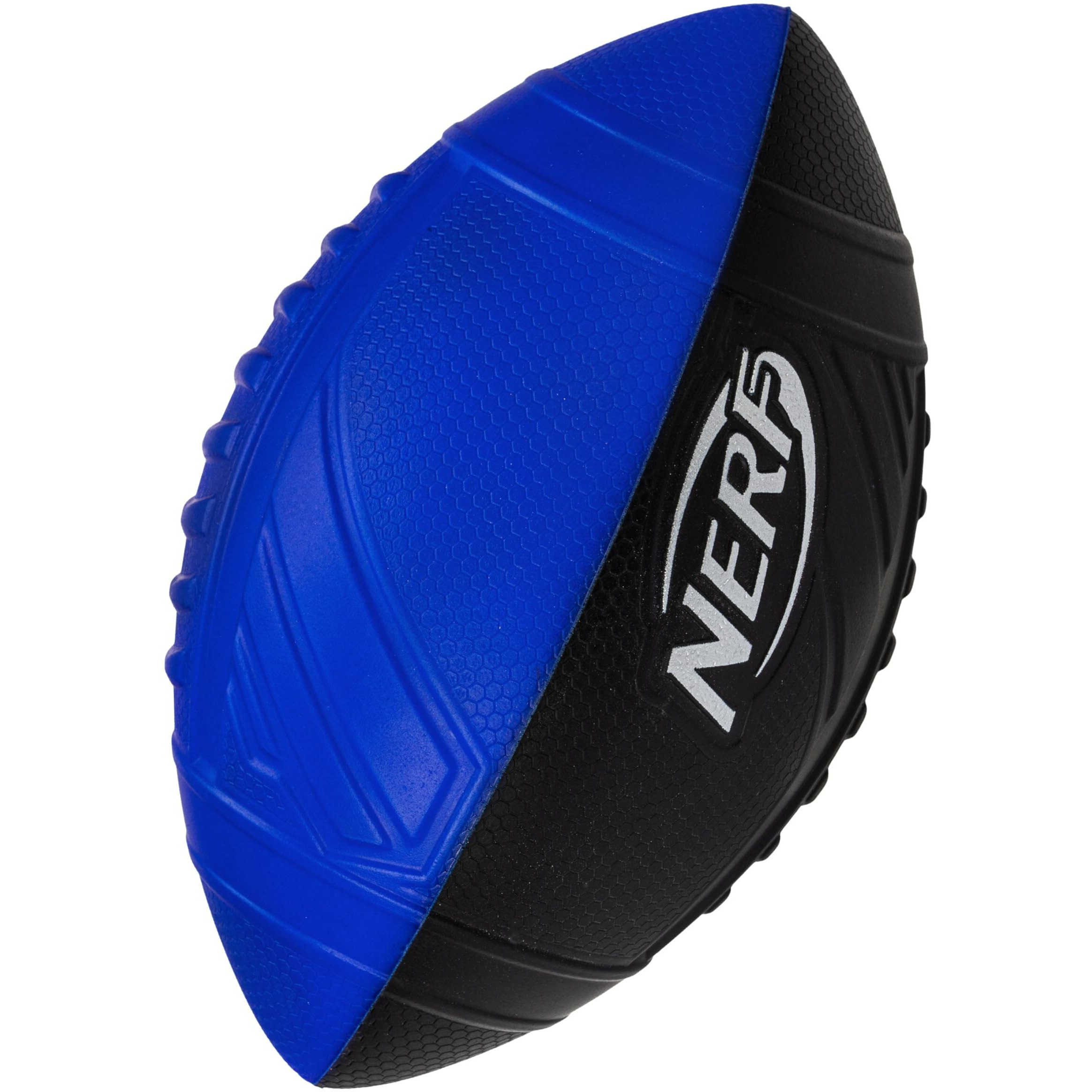 Nerf Kids Foam Football - Pro Grip Youth Soft Foam Ball - Indoor + Outdoor Football For Kids - Small Nerf Foam Football - 9" Inch Youth Sized Football - Blue + Black