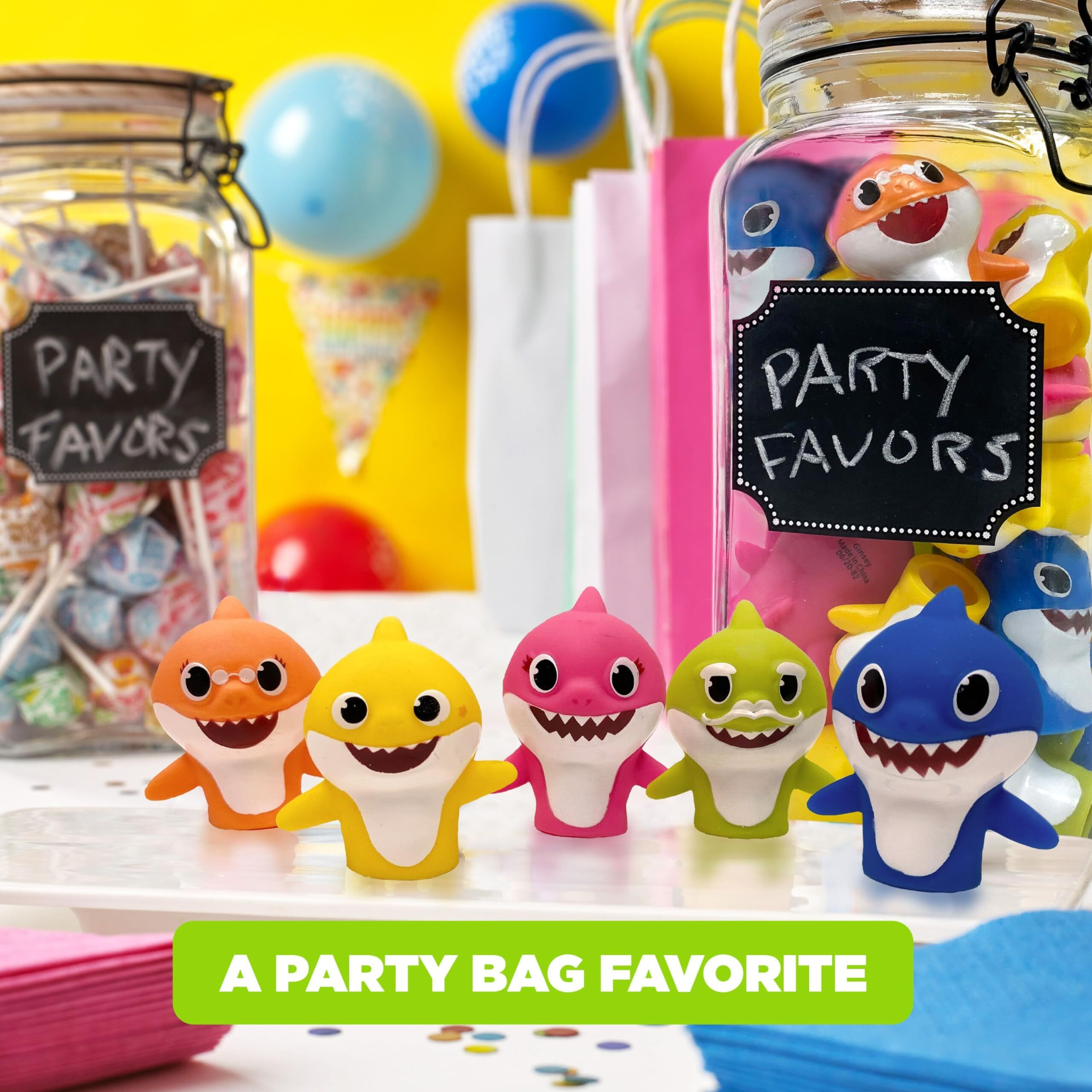 Nickelodeon Baby Shark 10 Pc Finger Puppet Set - Party Favors, Educational, Bath Toys, Story Time, Floating Pool Toys, Beach Toys, Finger Toys, Playtime