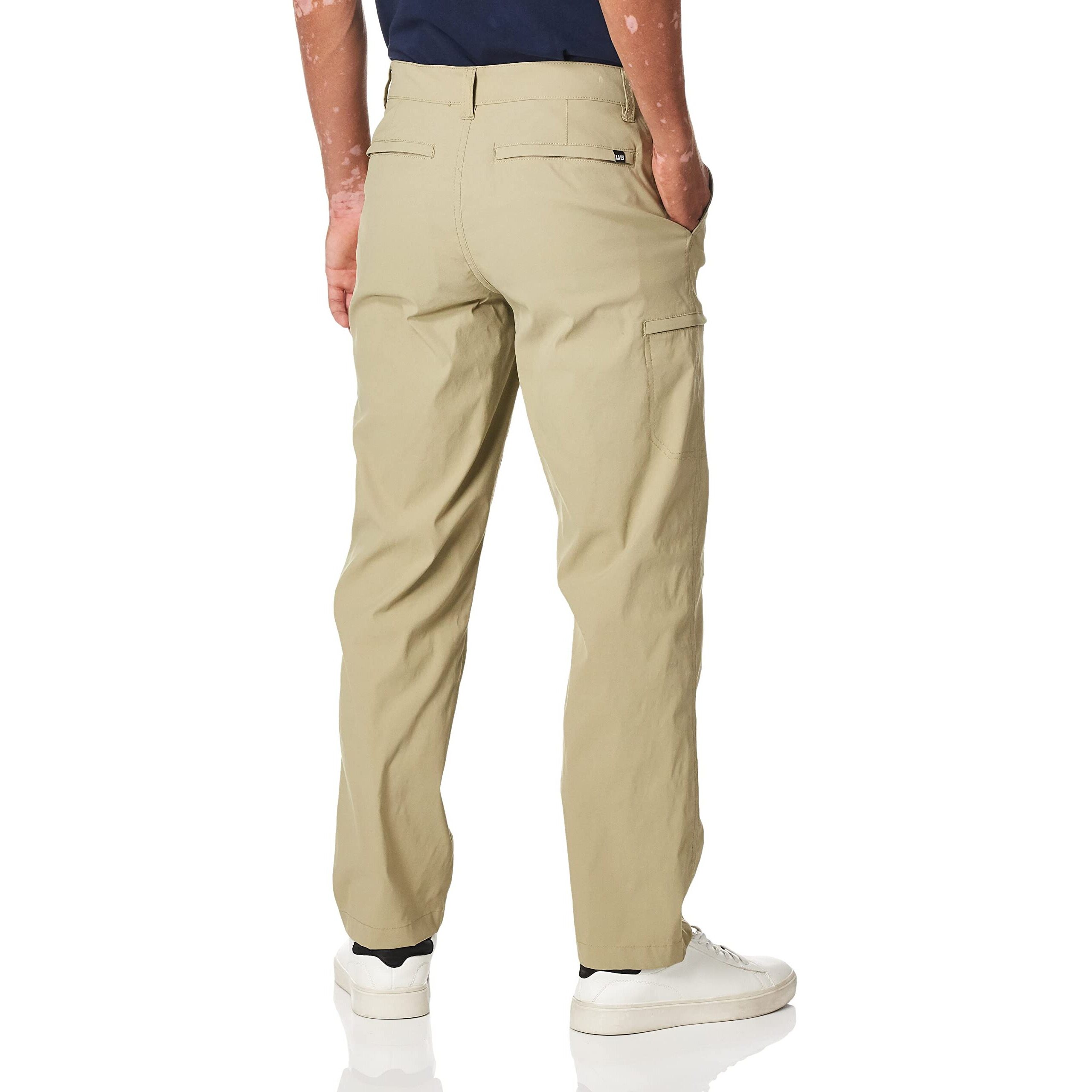 Unionbay Mens Rainier Lightweight Comfort Travel Tech Chino Hiking Pants, Khaki, 40W X 30L Us