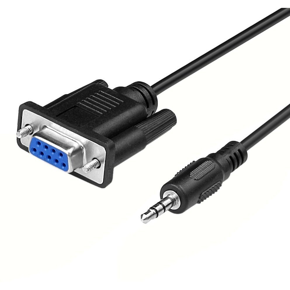 Qaoquda Db9 9 Pin Female To 3.5Mm Male Plug Serial Cable Rs232 To 1/8 Inch Conversion Cable Cord- 6Ft/1.8M