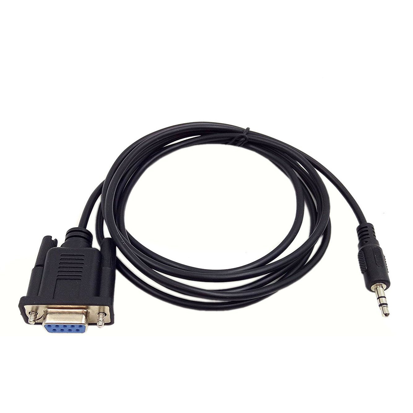 Qaoquda Db9 9 Pin Female To 3.5Mm Male Plug Serial Cable Rs232 To 1/8 Inch Conversion Cable Cord- 6Ft/1.8M