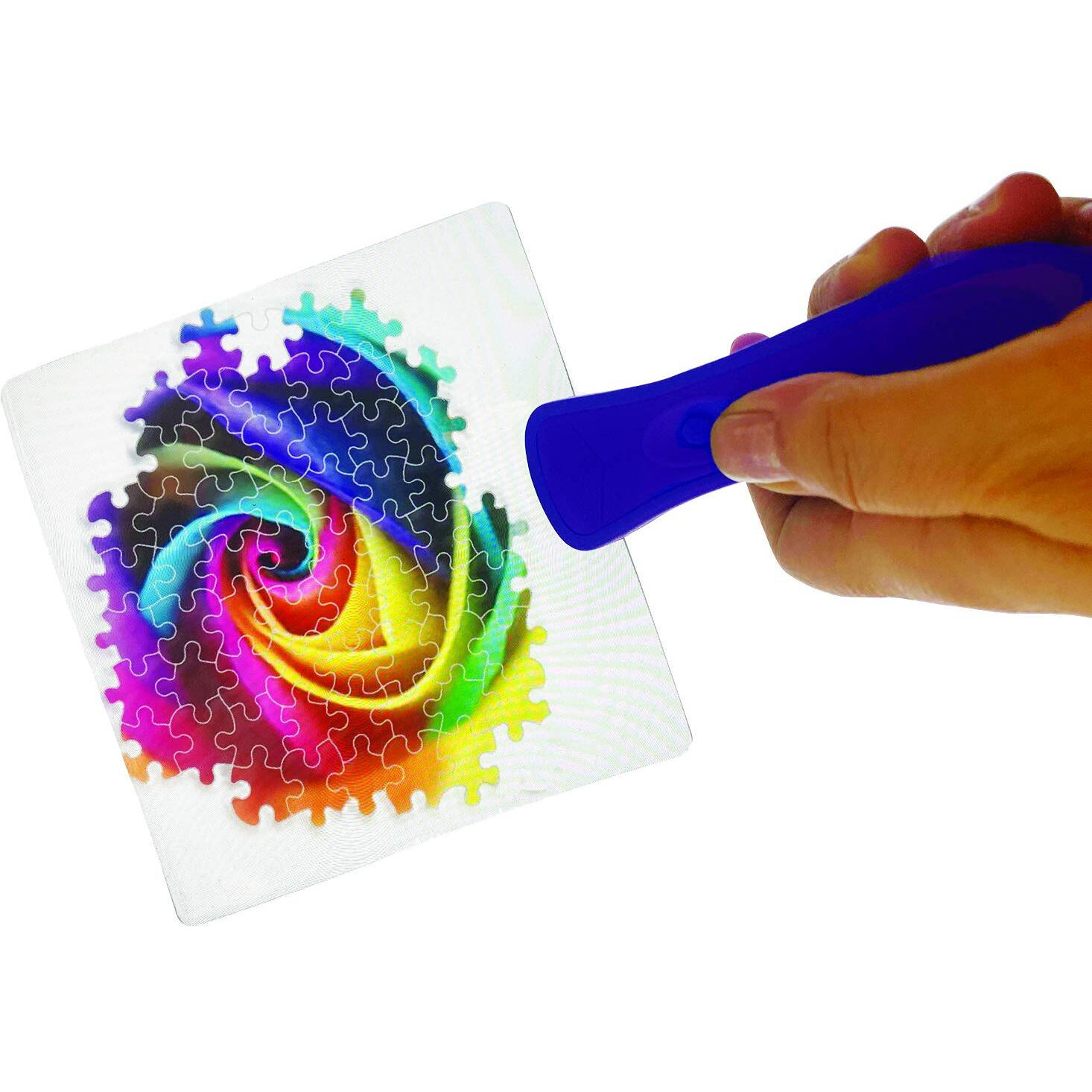 Ceaco - The Puzzle Scoop - A Lifting, Moving, Illuminating, And Magnifying Puzzle Accessory For All Puzzlers