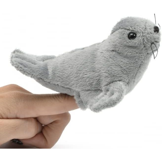 Unipak 1155Seg Grey Seal Plush Finger Puppet, 5-Inch Length