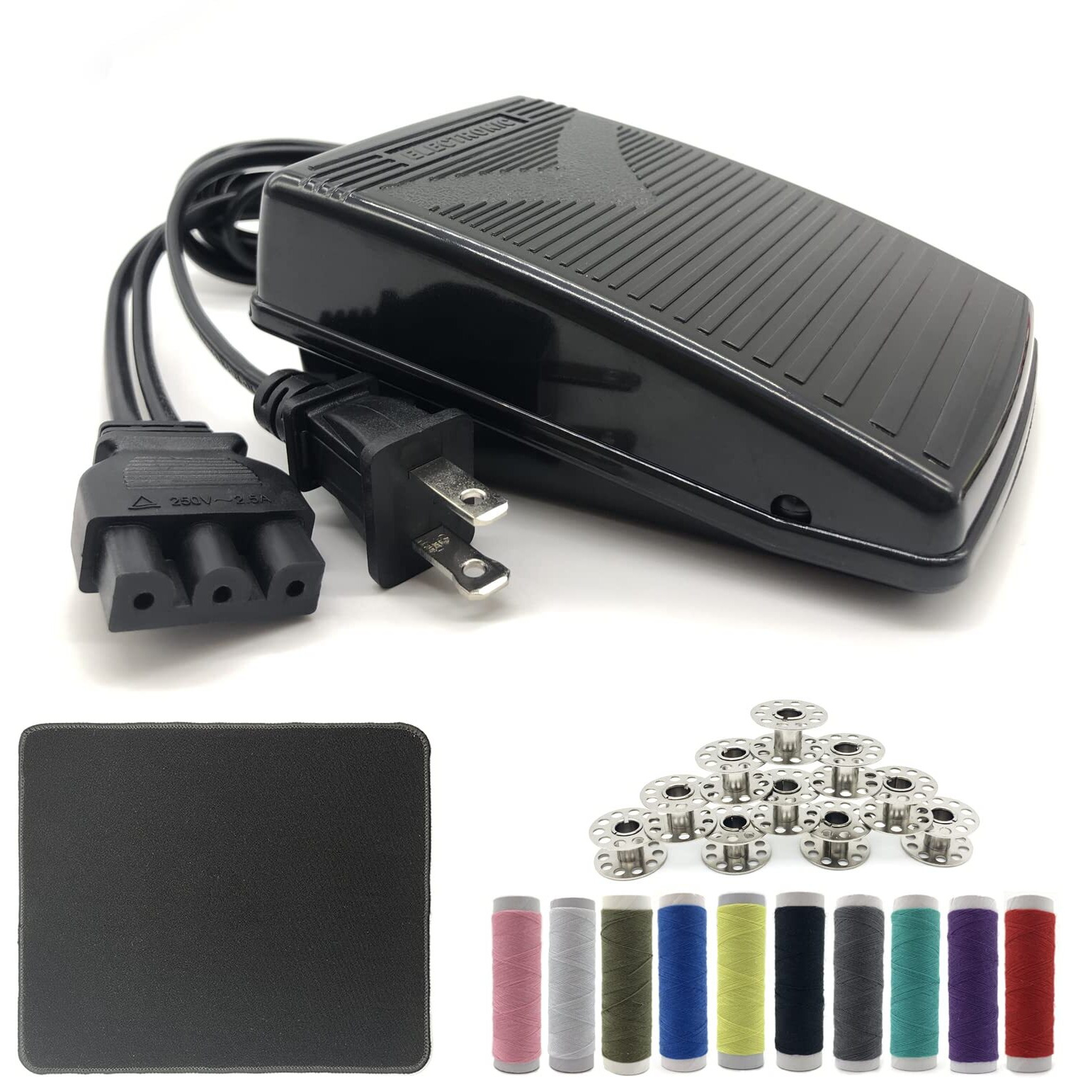 Singer Sewing Machine Pedal And Power Cord, With Foot Pedal Non Slip Pad, Apply To Singer 2263 2277 E99670 1304 4423 4411 4452 4432 4562 44S 3116 3223 3337 3342 1507 2273 2259 2250 7442 (359102-001)