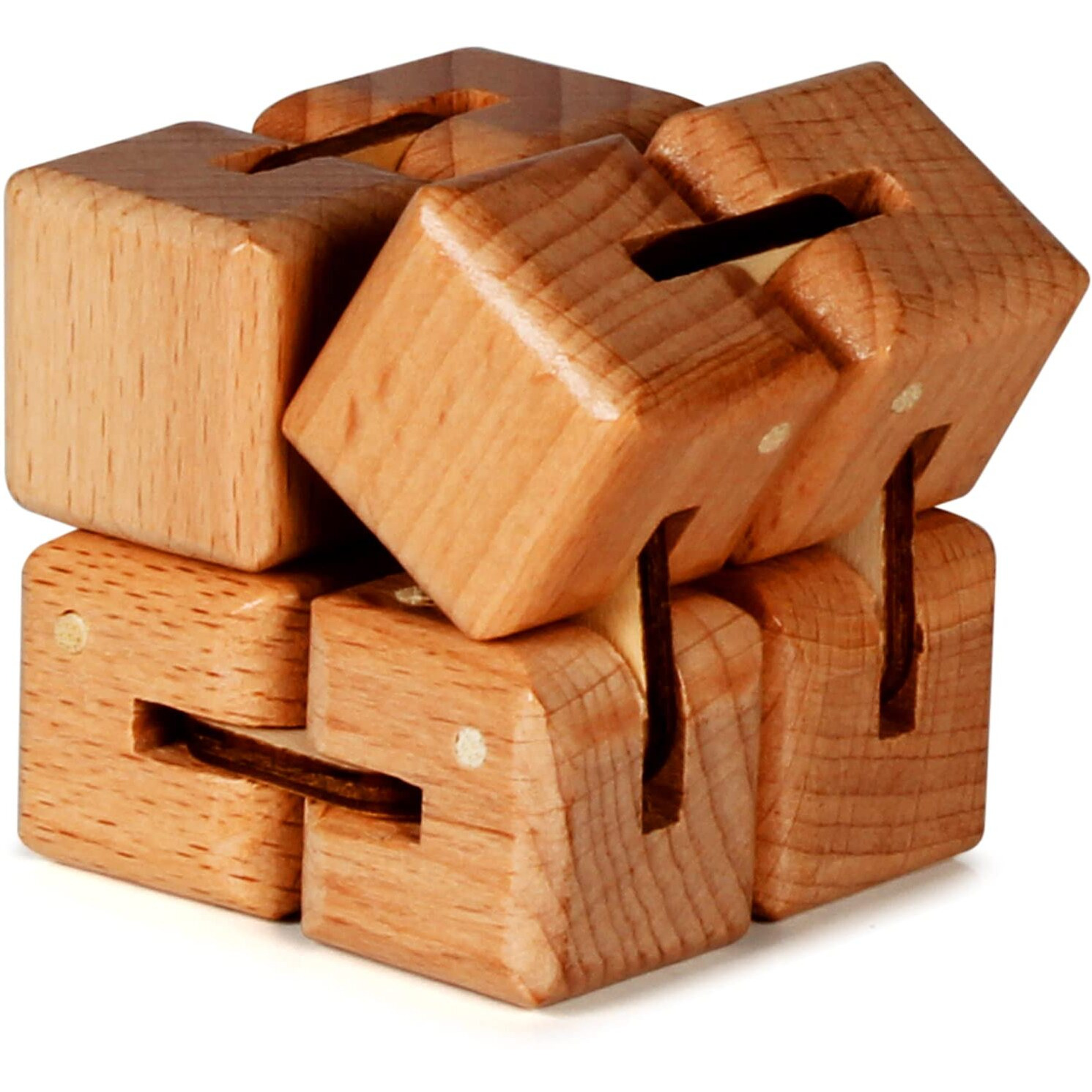 Bunmo Wooden Large Infinity Cube Fidget Toy | Eco-Friendly Beechwood Fidget Cube For Adults | Stimulating & Engaging Fidgets For Adults | Teen Boy Toys | Fidget Toys Adults | Gifts For Teenage Boys