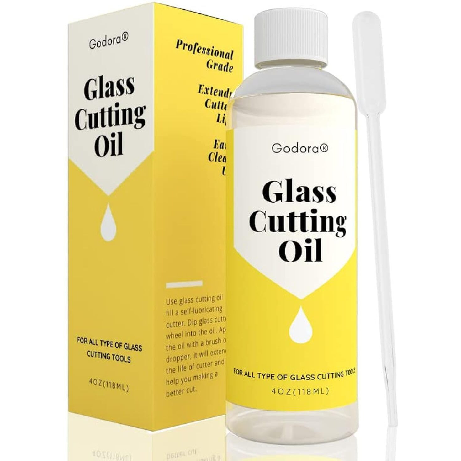 Glass Cutting Oil, Suitable For All Glass Cutting Tools, 4 Ounces Glass Cutter Oil Is Used For Cutting Glass, Stained Glass, Glass Bottles, Tiles And Mirrors