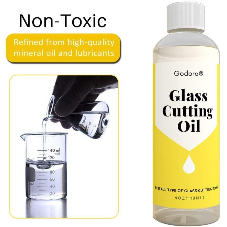 Glass Cutting Oil, Suitable For All Glass Cutting Tools, 4 Ounces Glass Cutter Oil Is Used For Cutting Glass, Stained Glass, Glass Bottles, Tiles And Mirrors