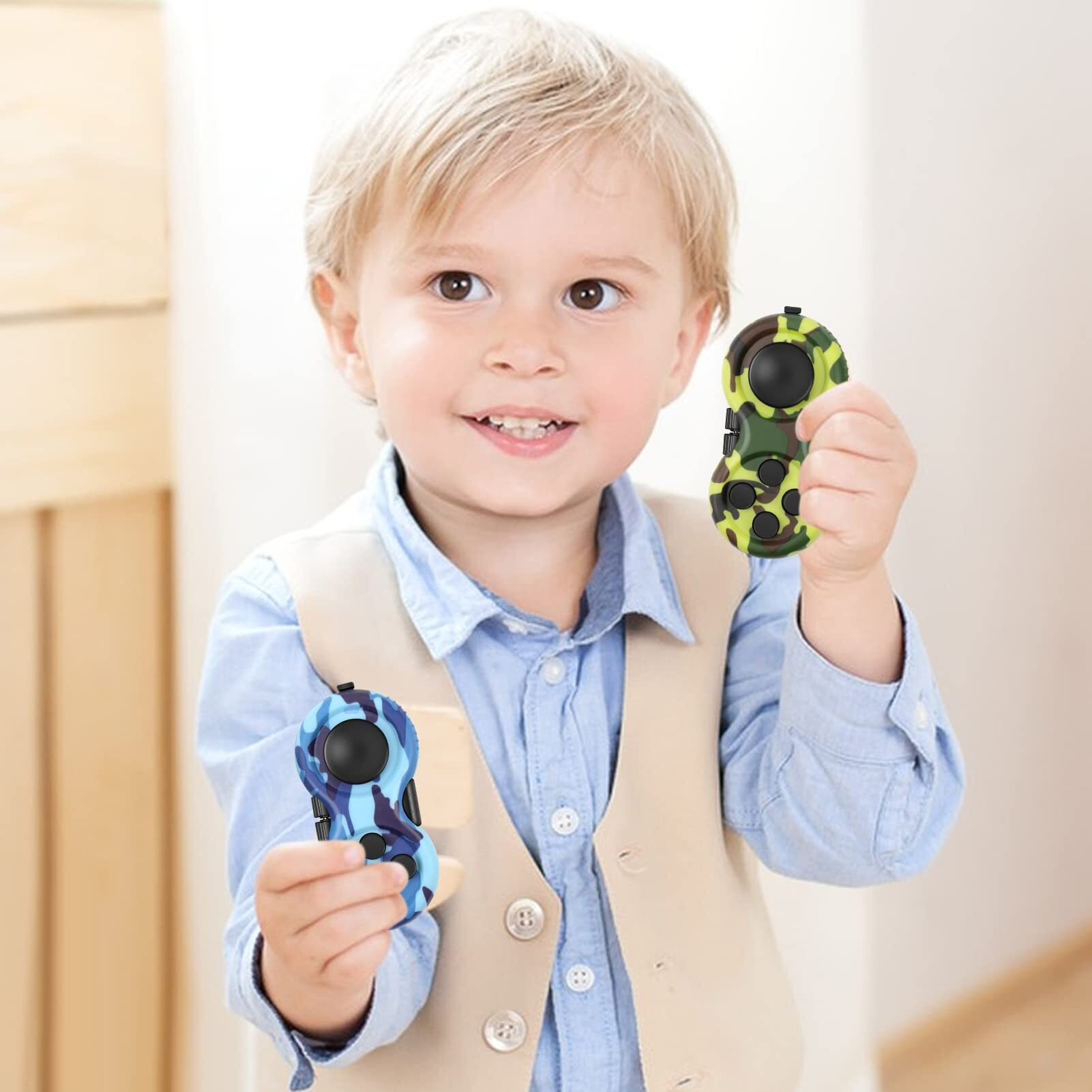 Wtycd Original Fidget Toy Game, Rubberized Classical Controller Fidget Concentration Toy With 8-Fidget Functions And Lanyard - Excellent For Relieving Stress And Anxiety