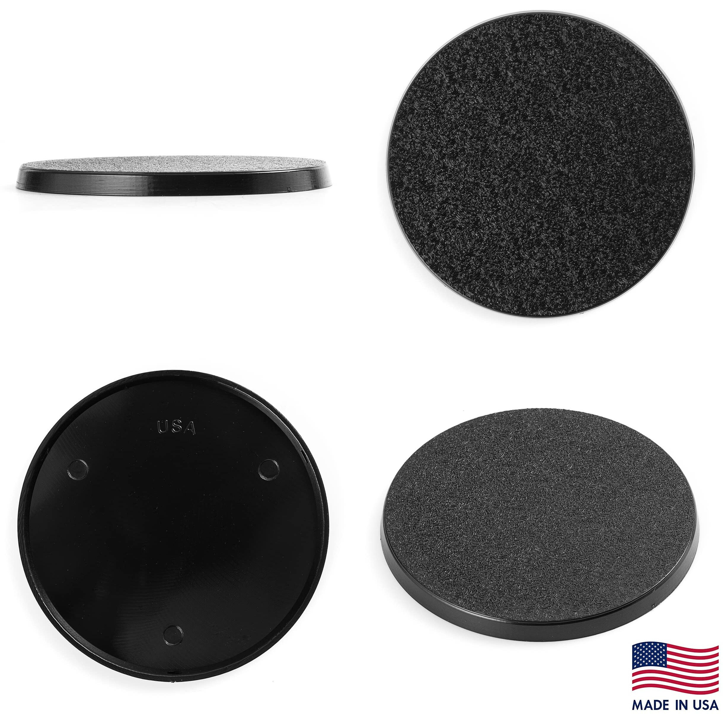 Easypegs 60Mm Textured Plastic Round Bases Wargames Table Top Games 25 Count