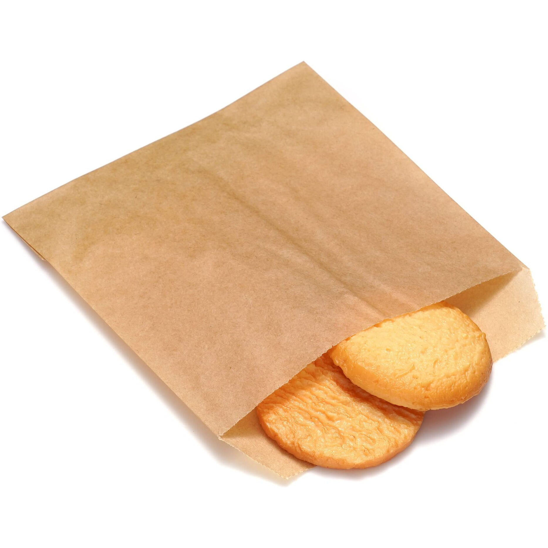 100 Square Glassine Paper Bags Envelopes By Quotidian (5'' X 5'')(Brown)