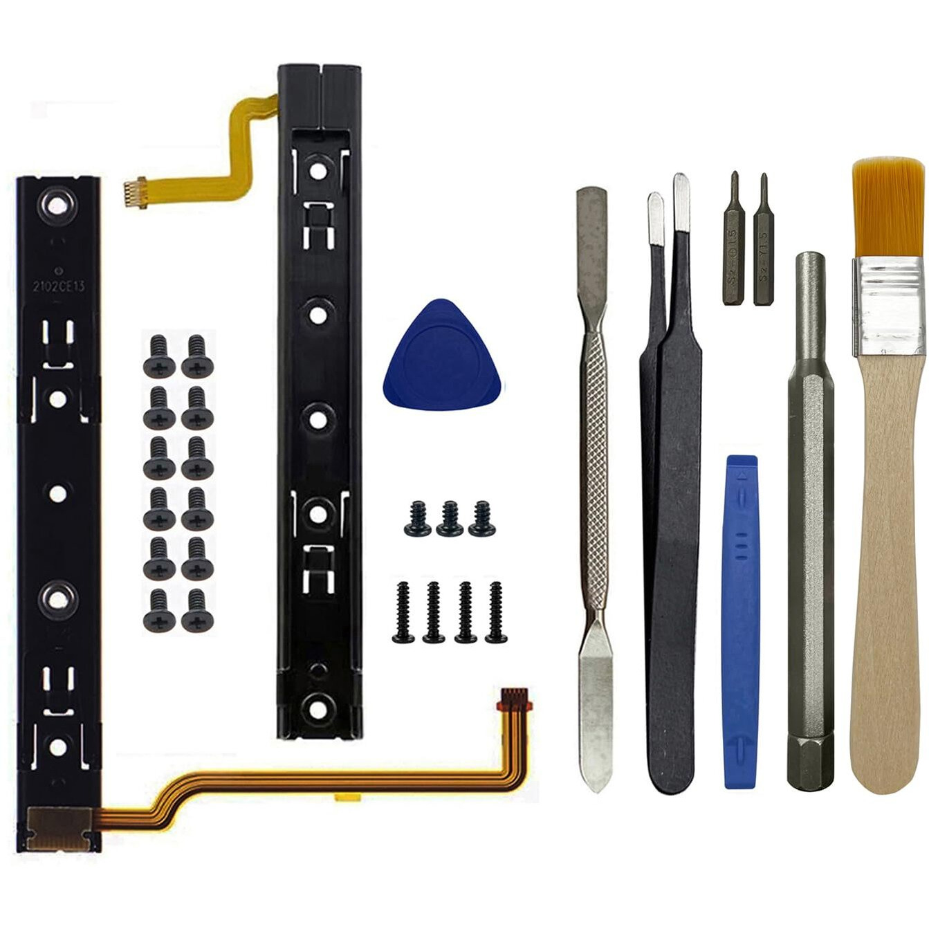 Onyehn Original Repair Part(With Screws) Replacement Right And Left Slide Rail With Flex Cable Fix Part For Nintendo Switch Console Ns Rebuild Track