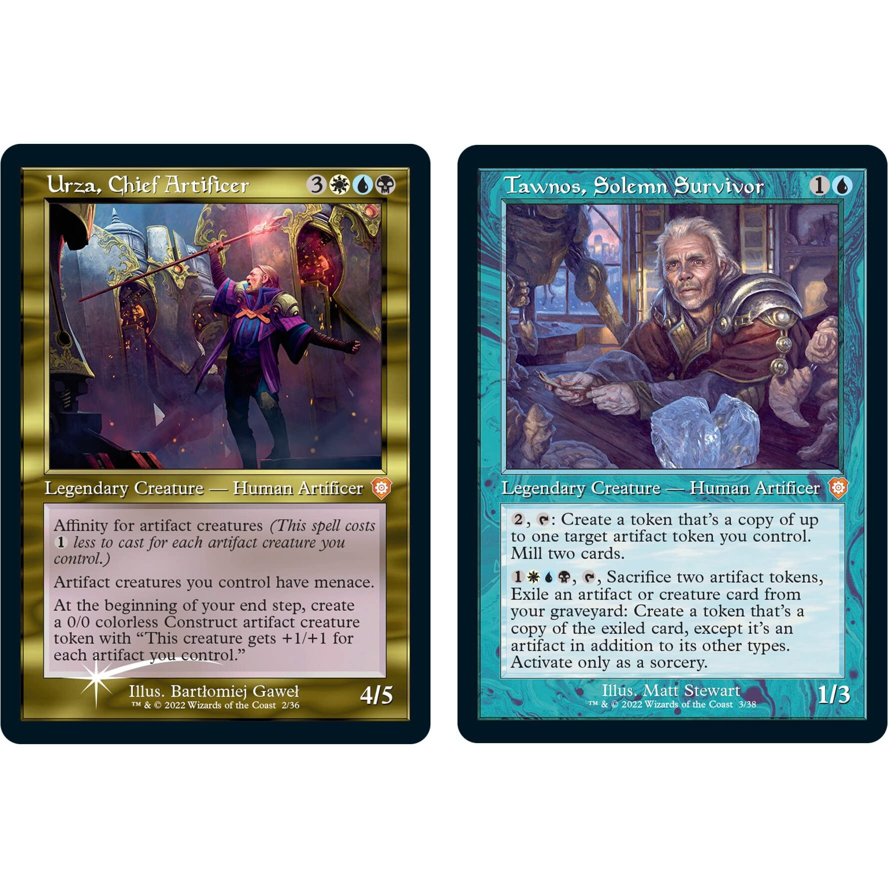 Magic The Gathering The Brothers War Retro-Frame Commander Deck - Urza's Iron Alliance (White-Blue-Black) + Collector Booster Sample Pack