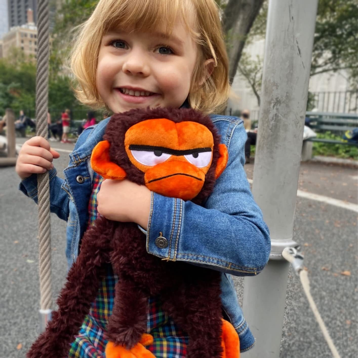 Yottoy Contemporary Collection | Grumpy Monkey Soft Stuffed Plush Toy - 7.5