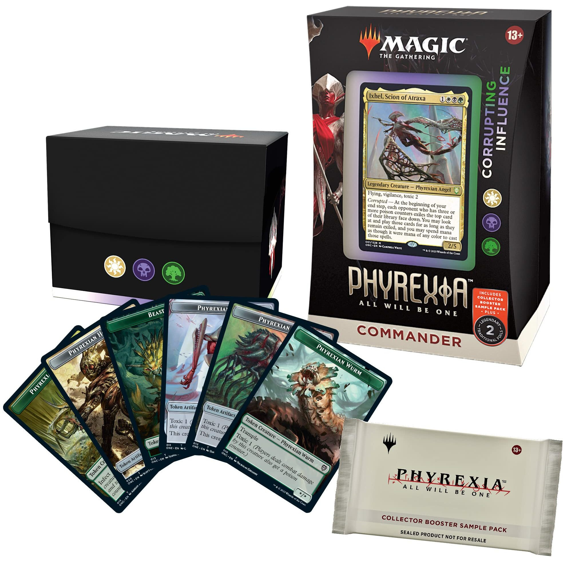 Magic The Gathering Phyrexia All Will Be One Commander Deck 1 + Collector Booster Sample Pack
