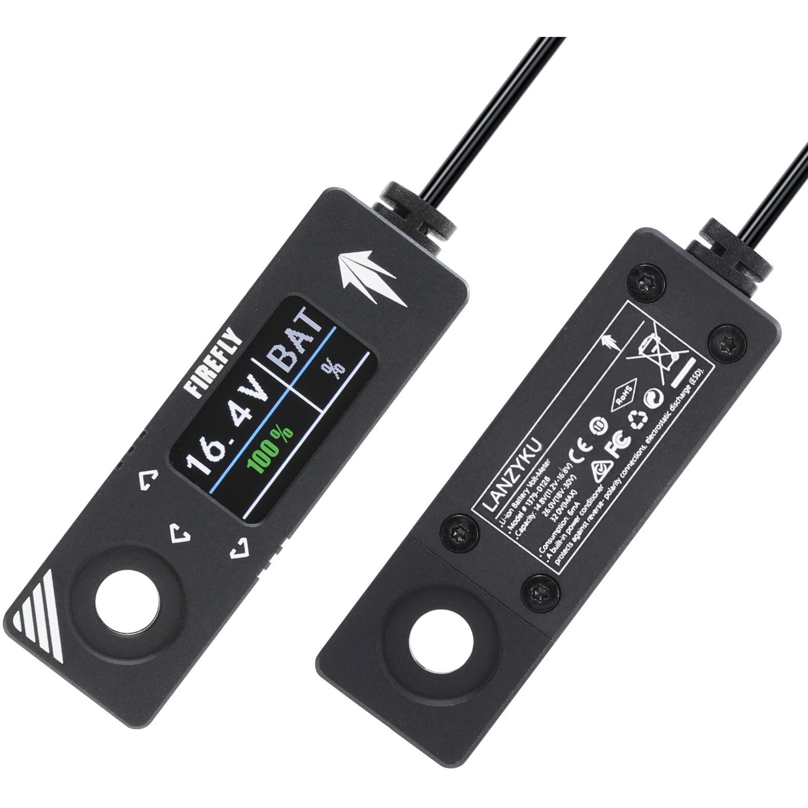 Micro Voltmeter D-Tap/P-Tap Splitter For Arri/Red/Sony/Teradek/Smallhd/Dji/Anton Bauer/Core Swx/Idx/Bebob, Aluminum Alloy,1/4"-20 Screw Threads