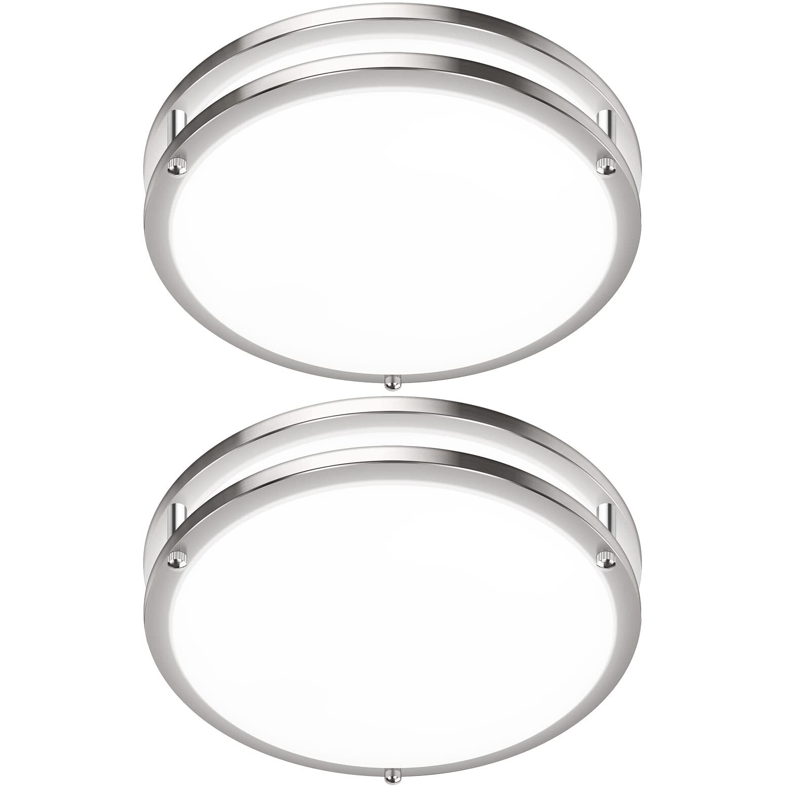 2 Pack 36W Led Ceiling Light Fixture (450W Equiv), 12" Modern Flush Mount Ceiling Lights, Dimmable Ceiling Lamps Super Bright 2000Lm, 3000K/4000K/5000K Adjustable For Bedroom Kitchen Bathroom Hallway