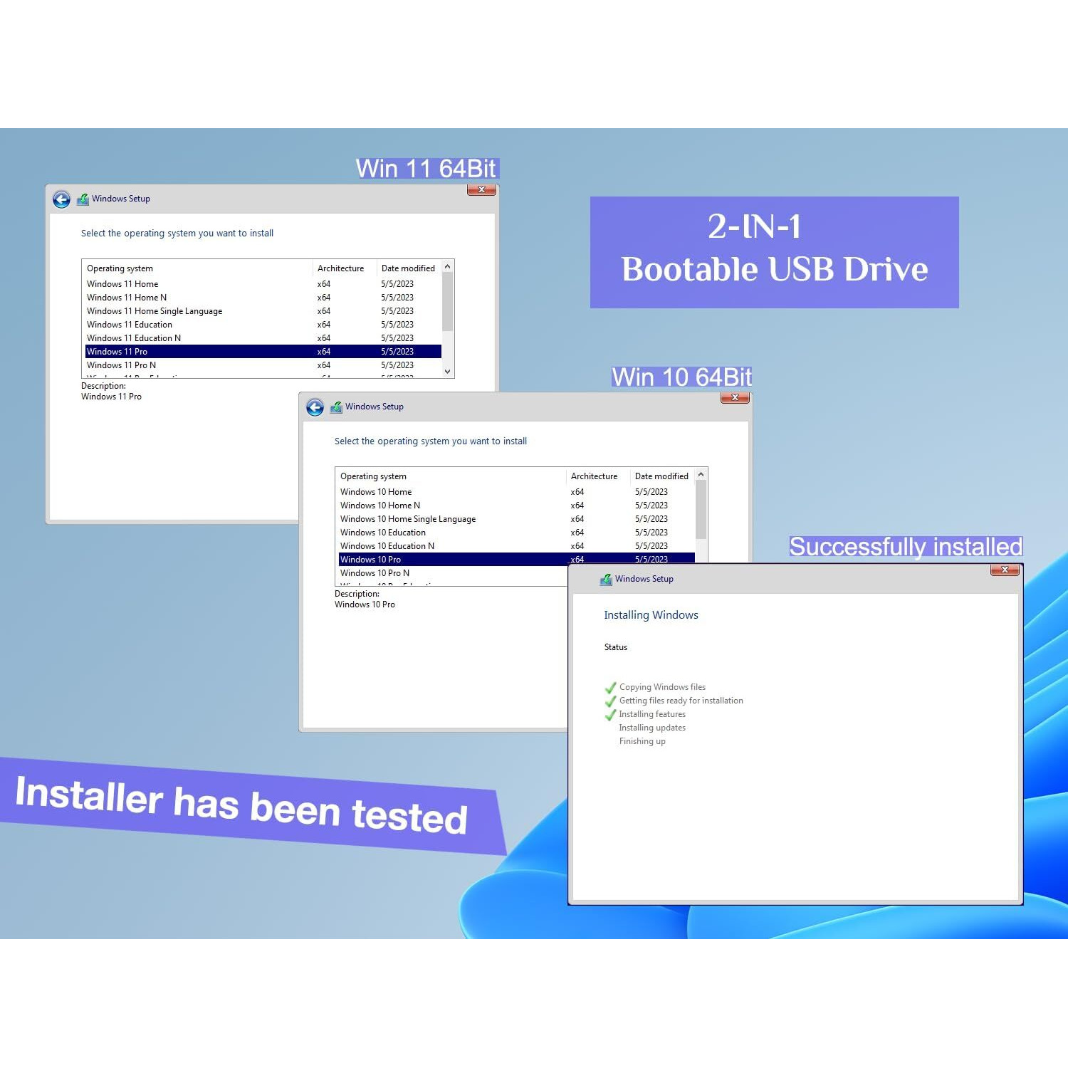 32Gb - Bootable Windows 10&11, Usb Driver 3.2Gen For Reinstall Windows, Reset Password,Supported Uefi And Legacy, Compatible All Brands