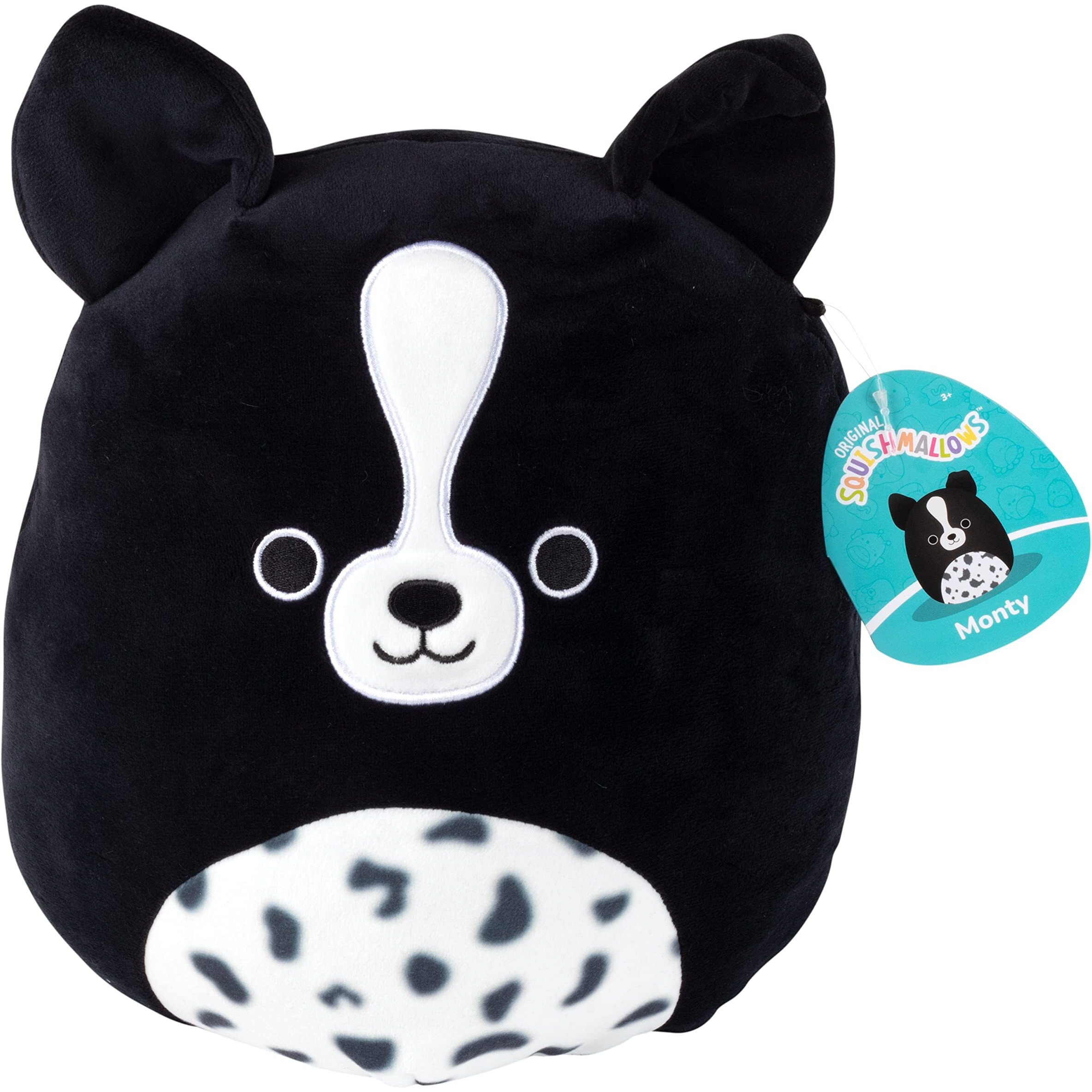 Squishmallows Original 10-Inch Monty The Border Collie - Official Jazwares Little Plush - Collectible Soft & Squishy Stuffed Animal Toy - Add To Your Squad - Gift For Kids, Girls & Boys