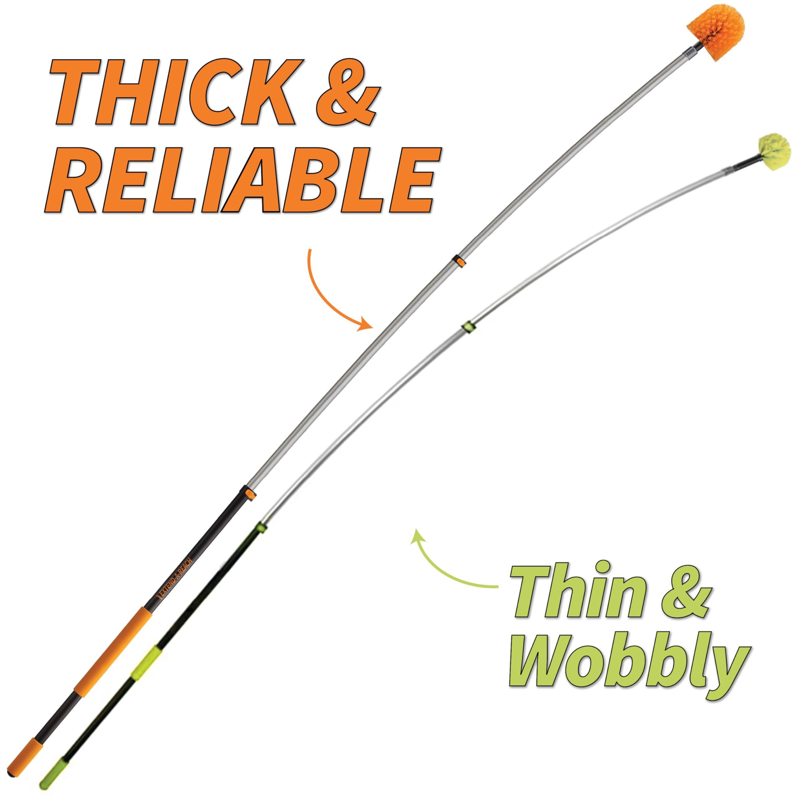 20 Foot High Reach Duster Kit With 5-12 Ft Extension Pole // High Ceiling Duster Cleaning Kit With Telescopic Pole // Cobweb Duster // Feather Duster And Ceiling Fan Duster // The Ultimate Dusting Kit