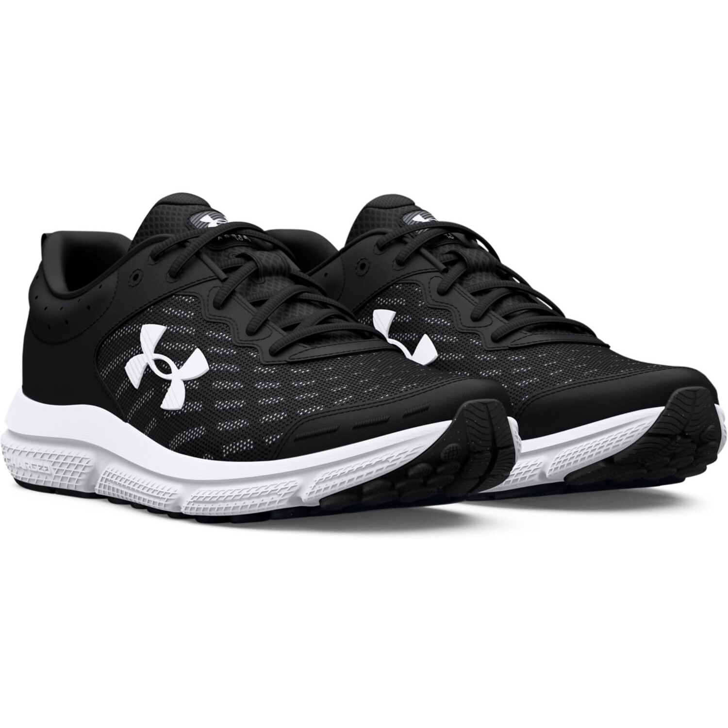 Under Armour Men's Charged Assert 10, (001) Black/Black/White, 15, Us
