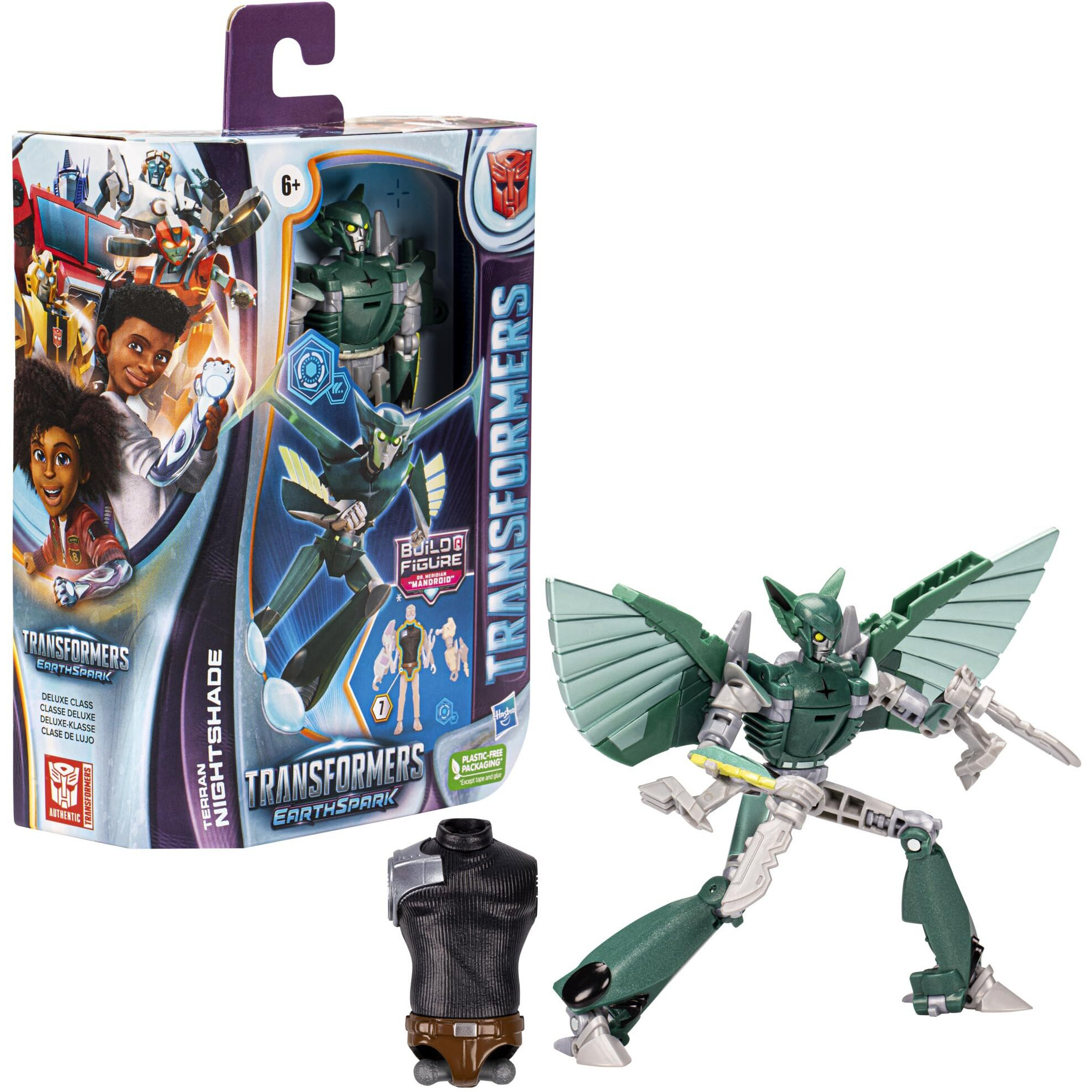 Transformers Toys Earthspark Deluxe Class Terran Nightshade Action Figure, 5-Inch, Robot Toys For Kids Ages 6 And Up
