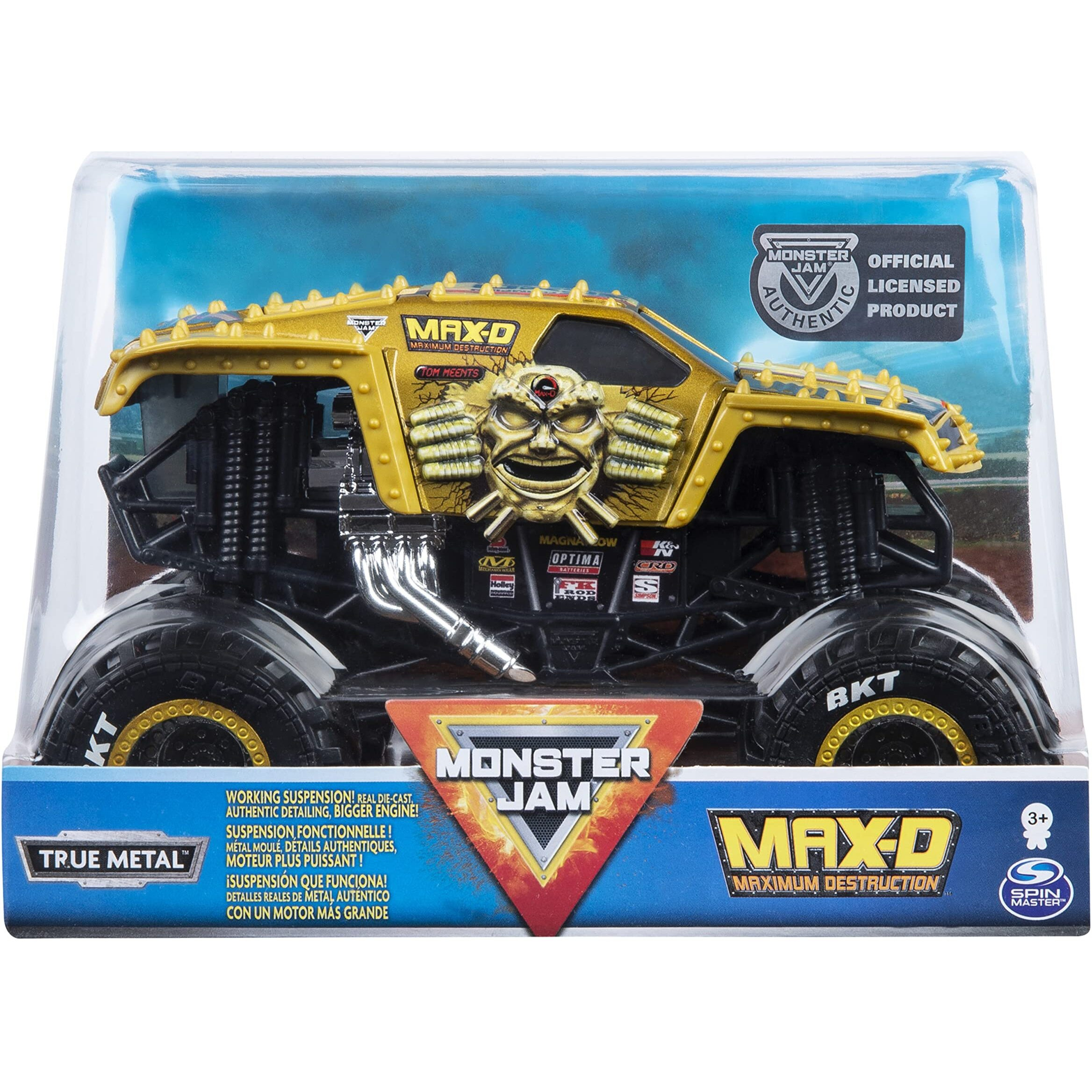 Monster Jam, Official Max D Monster Truck, Die-Cast Vehicle, 124 Scale