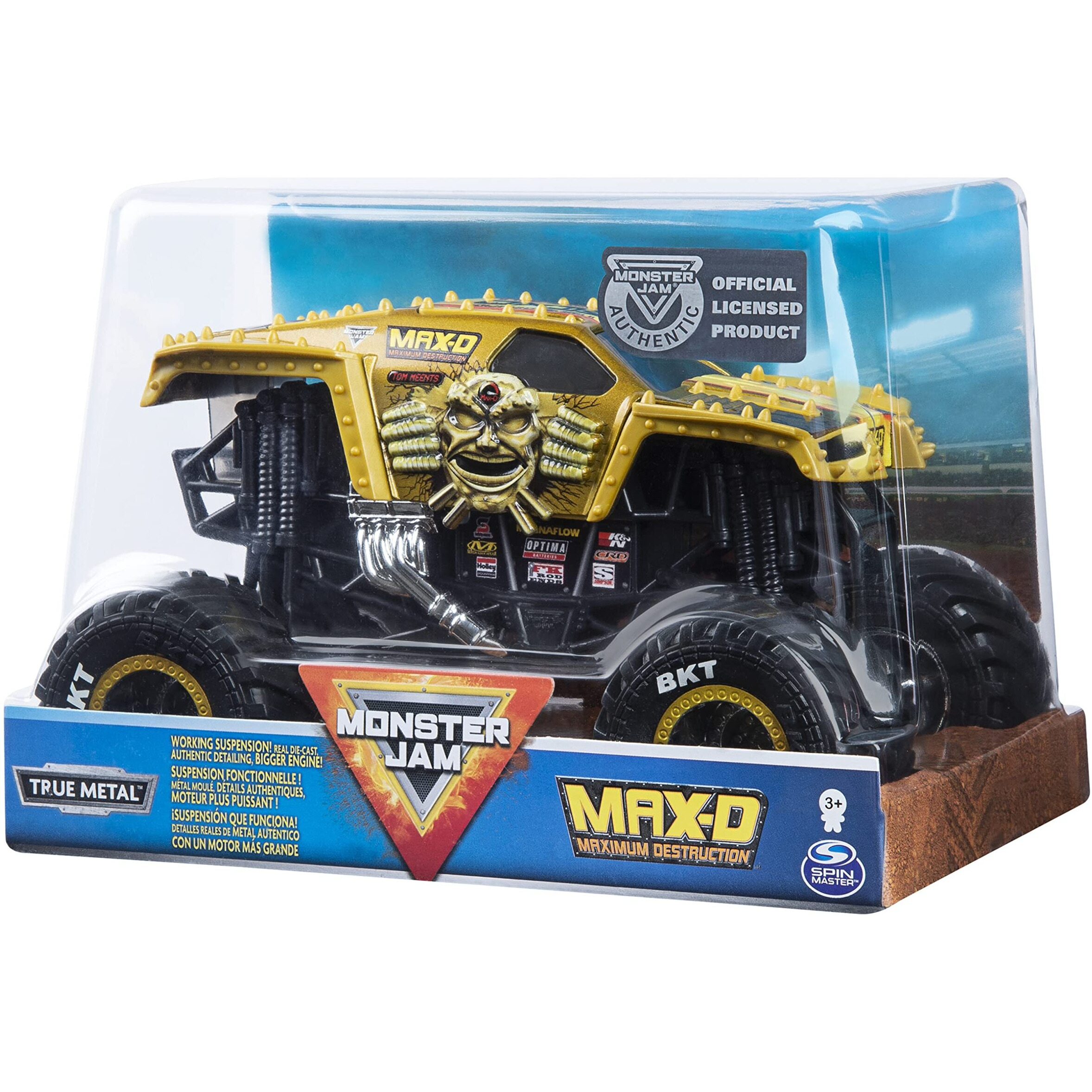 Monster Jam, Official Max D Monster Truck, Die-Cast Vehicle, 124 Scale