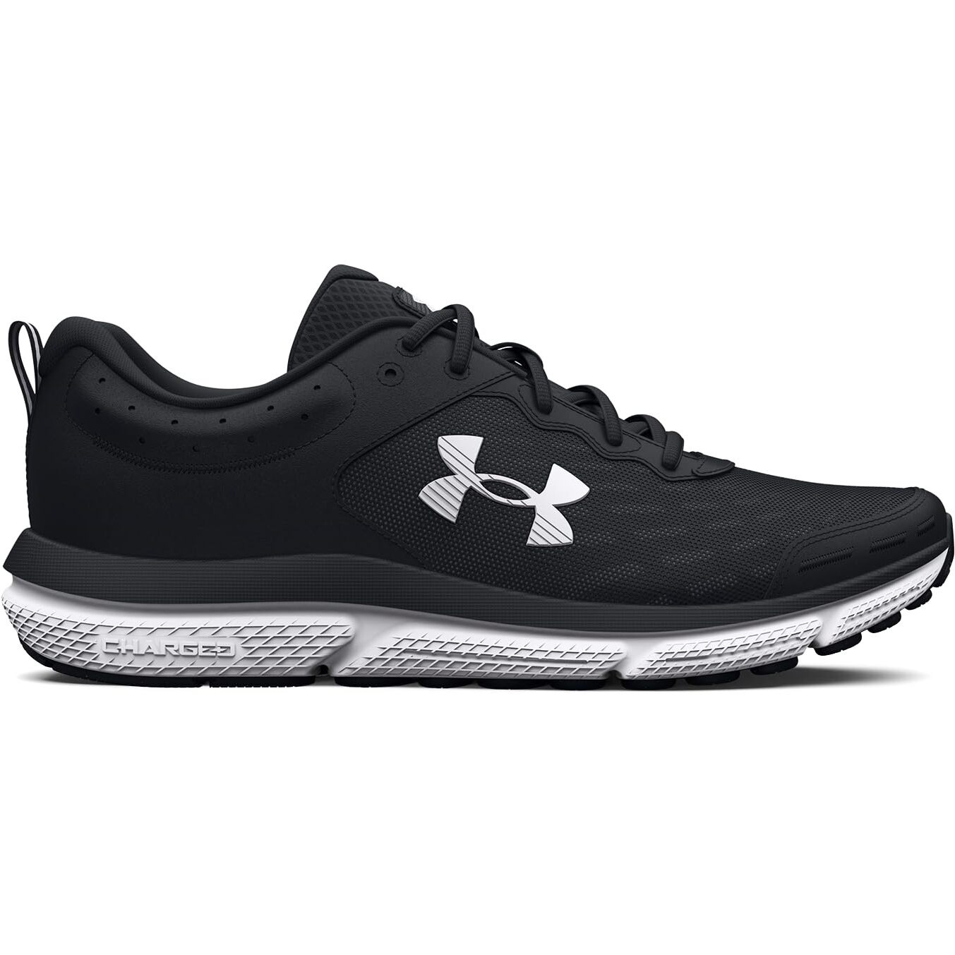 Under Armour Women's Charged Assert 10, (001) Black/Black/White, 8.5, Us