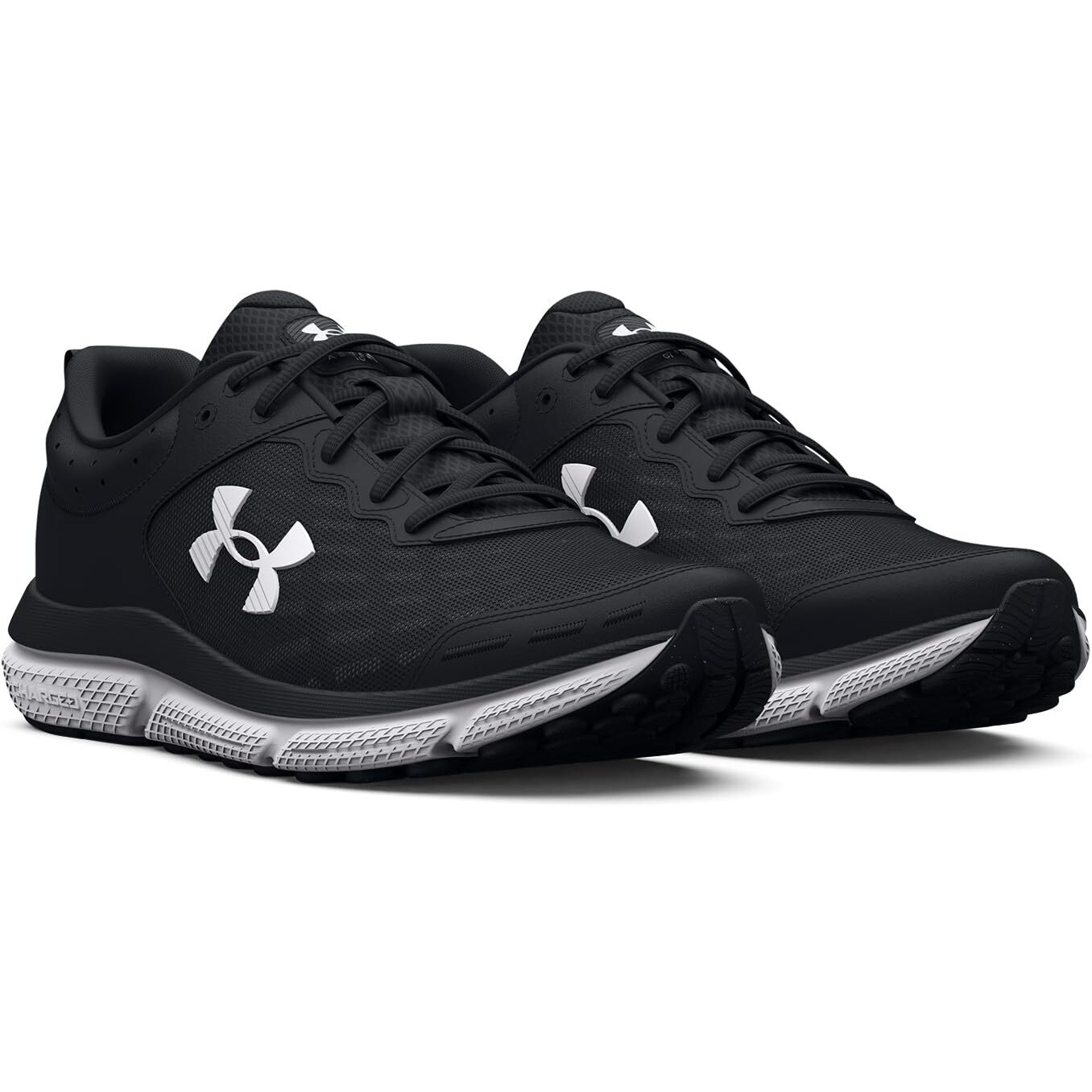 Under Armour Women's Charged Assert 10, (001) Black/Black/White, 8.5, Us