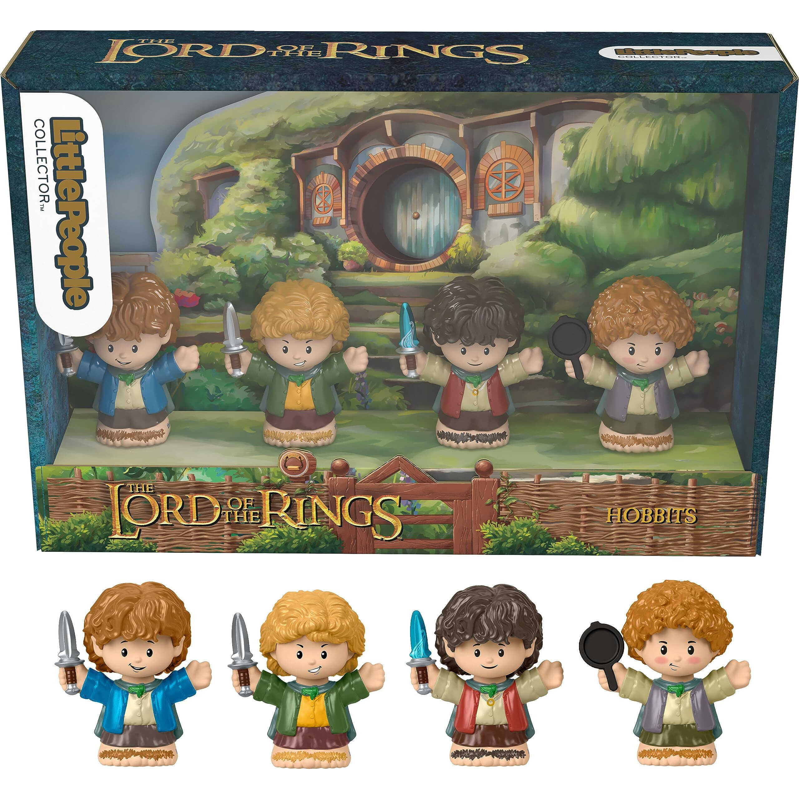 Little People Collector The Lord Of The Rings Hobbits Special Edition Set In A Display Gift Box For Adults & Fans, 4 Figures