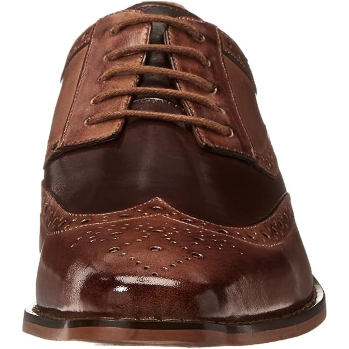 Stacy Adams Men's Tinsley-Wingtip Oxford, Tan/Brown, 7.5 M Us
