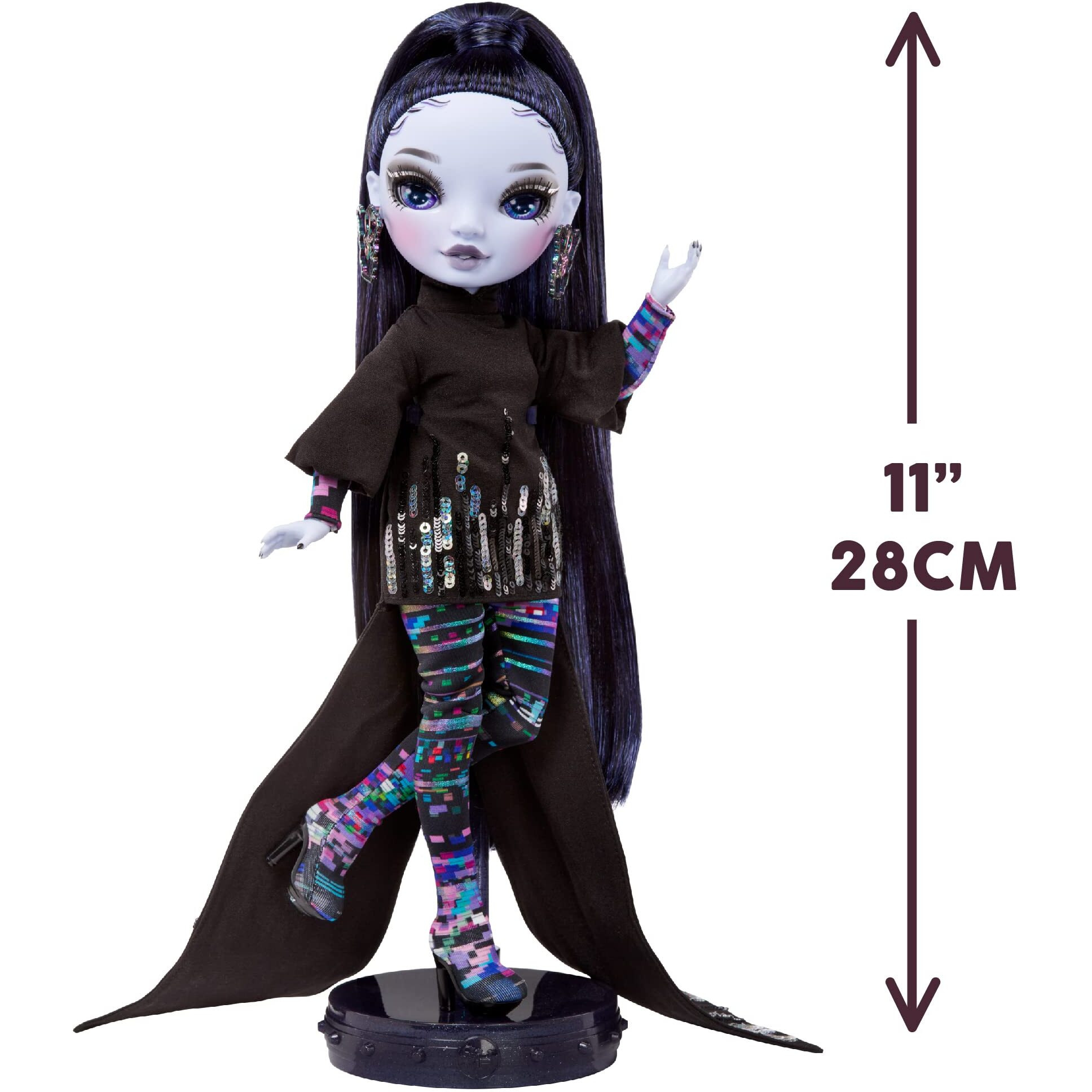 Rainbow High Shadow High Reina Glitch Crowne- Purple Fashion Doll. Fashionable Outfit & 10+ Colorful Play Accessories. Great Gift For Kids 4-12 Years Old & Collectors