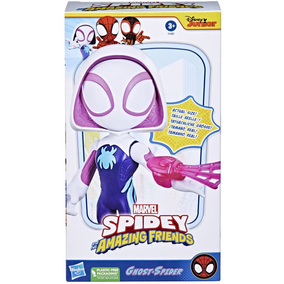 Spidey And His Amazing Friends Marvel Supersized Ghost-Spider Action Figure,Preschool Super Hero Toy,Kids Ages 3 And Up